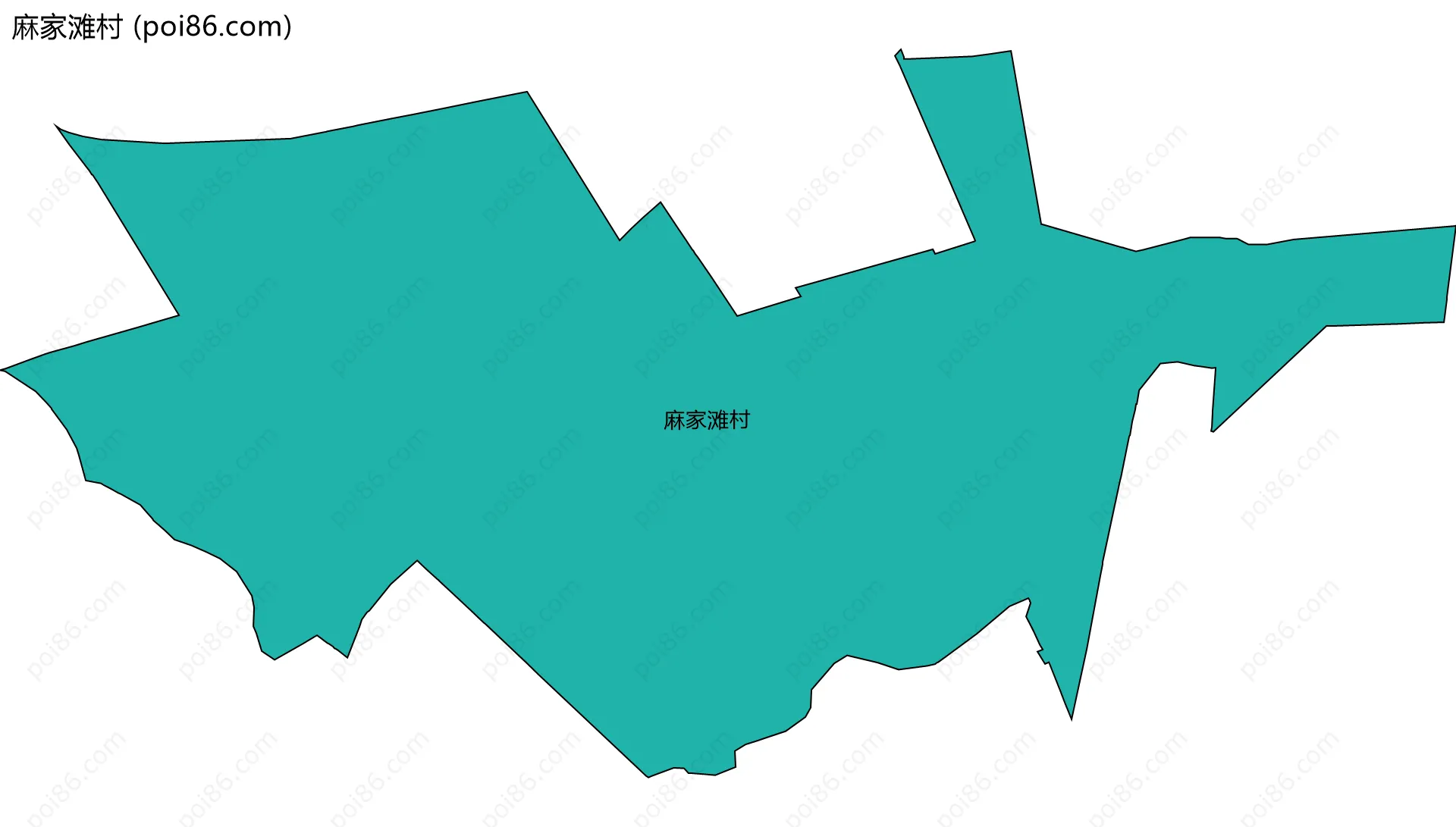 麻家滩村边界地图