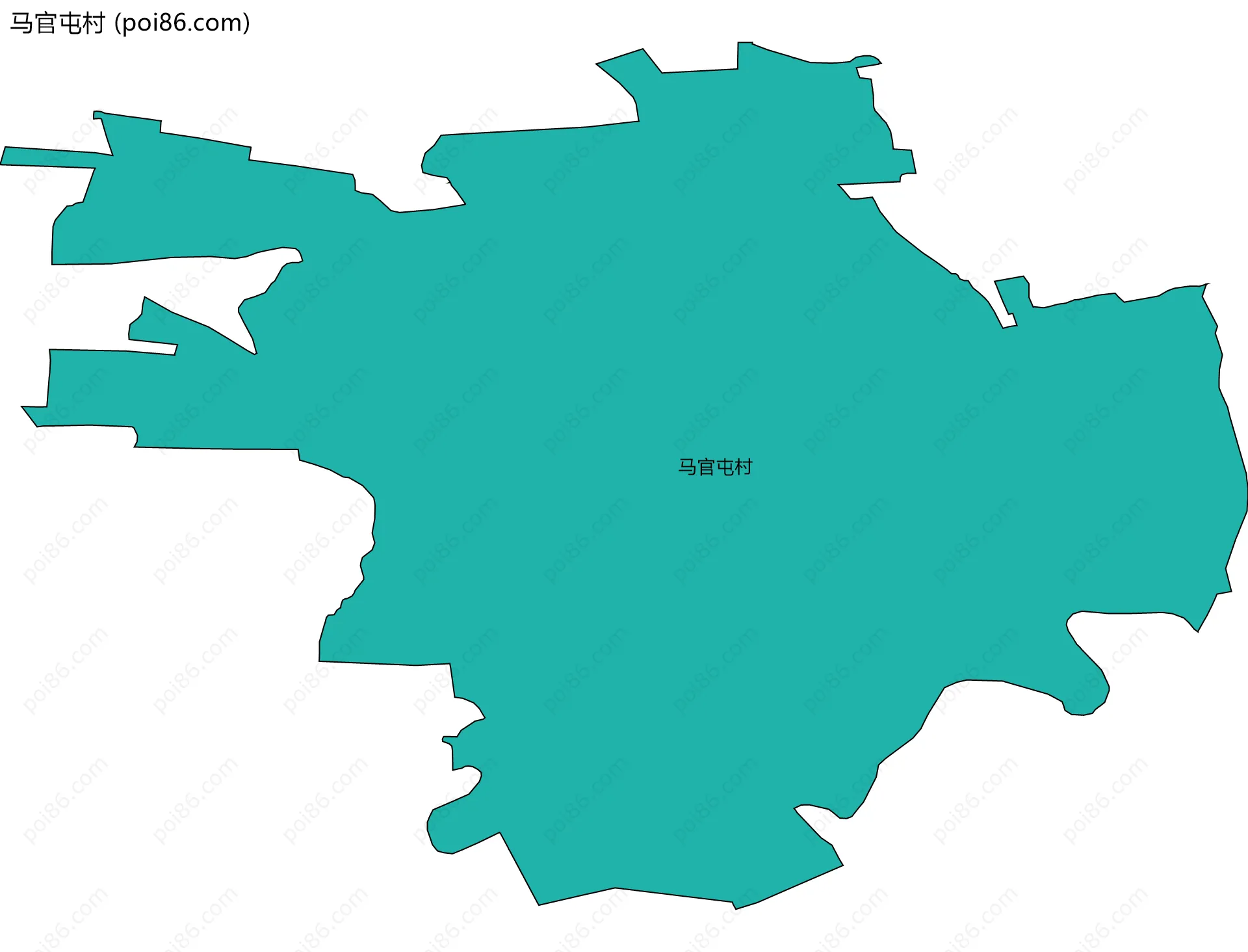 马官屯村边界地图