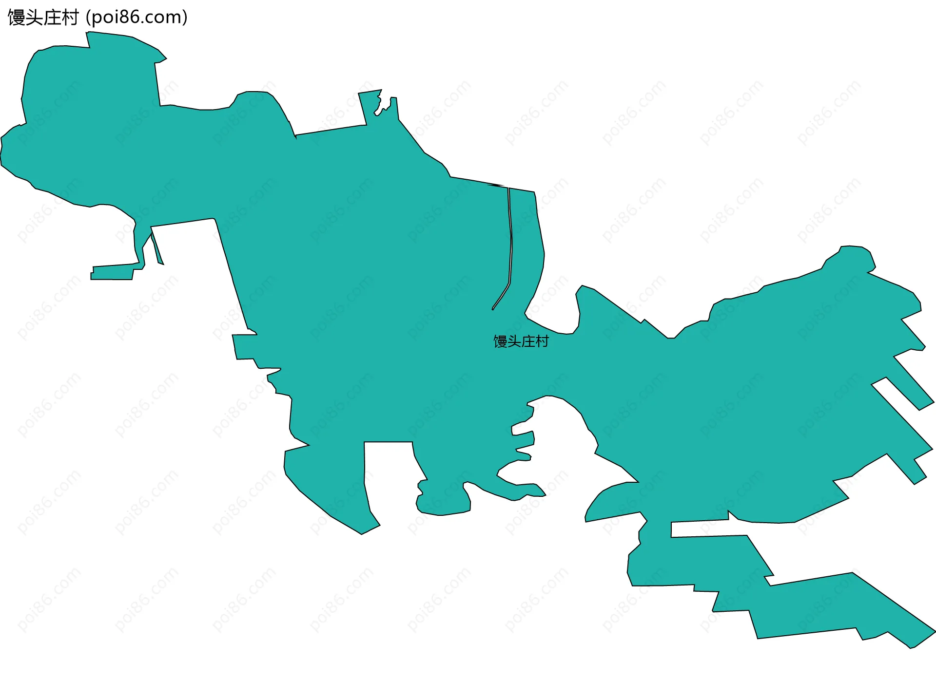 馒头庄村边界地图