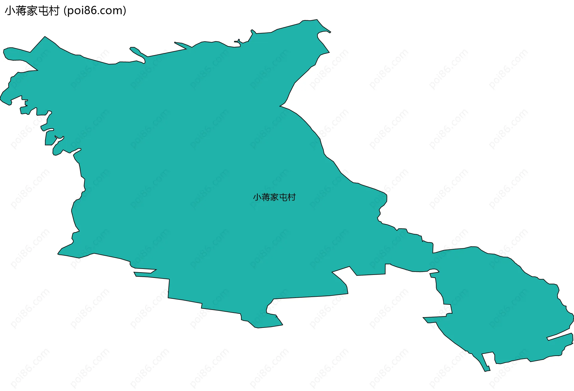 小蒋家屯村边界地图