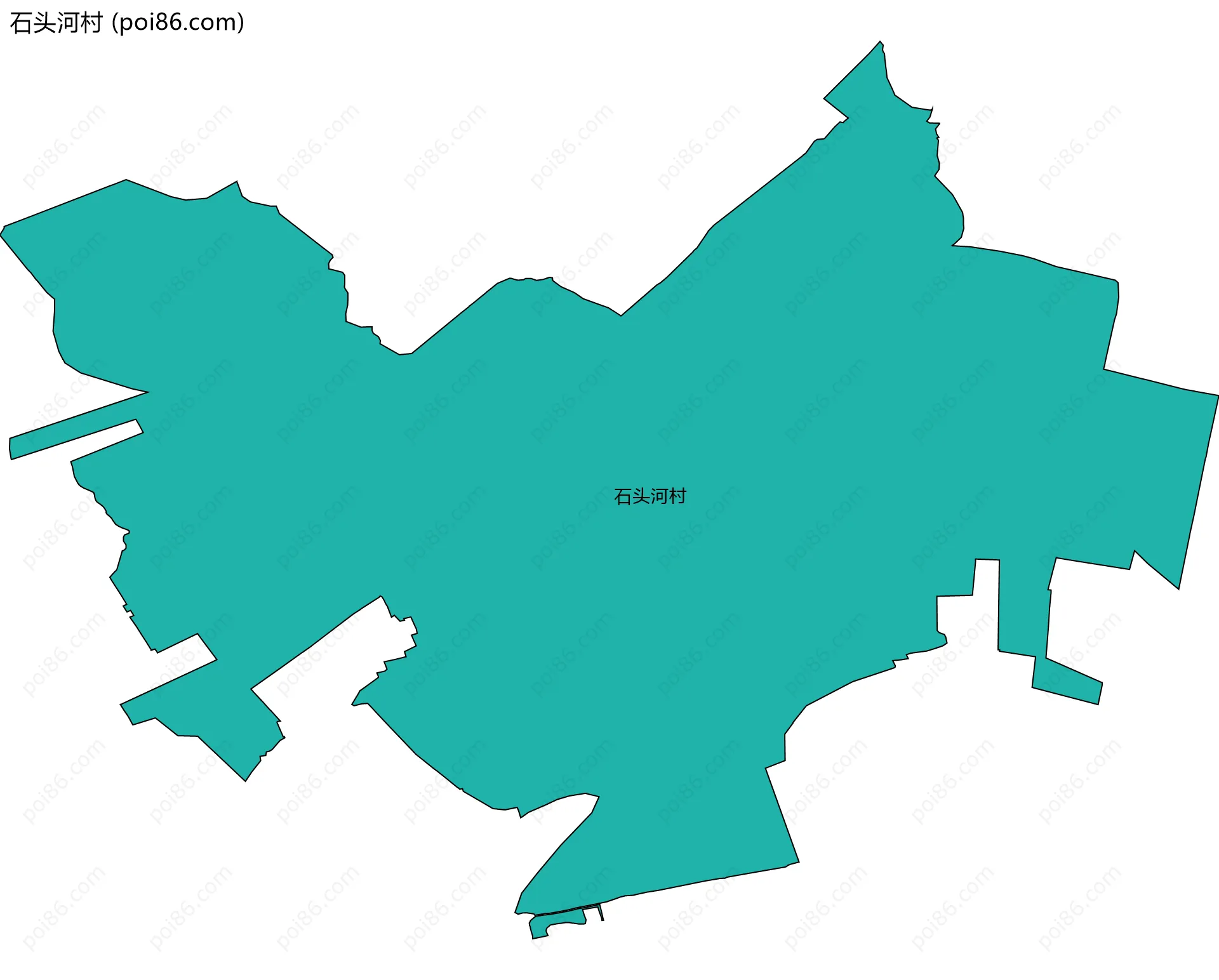 石头河村边界地图