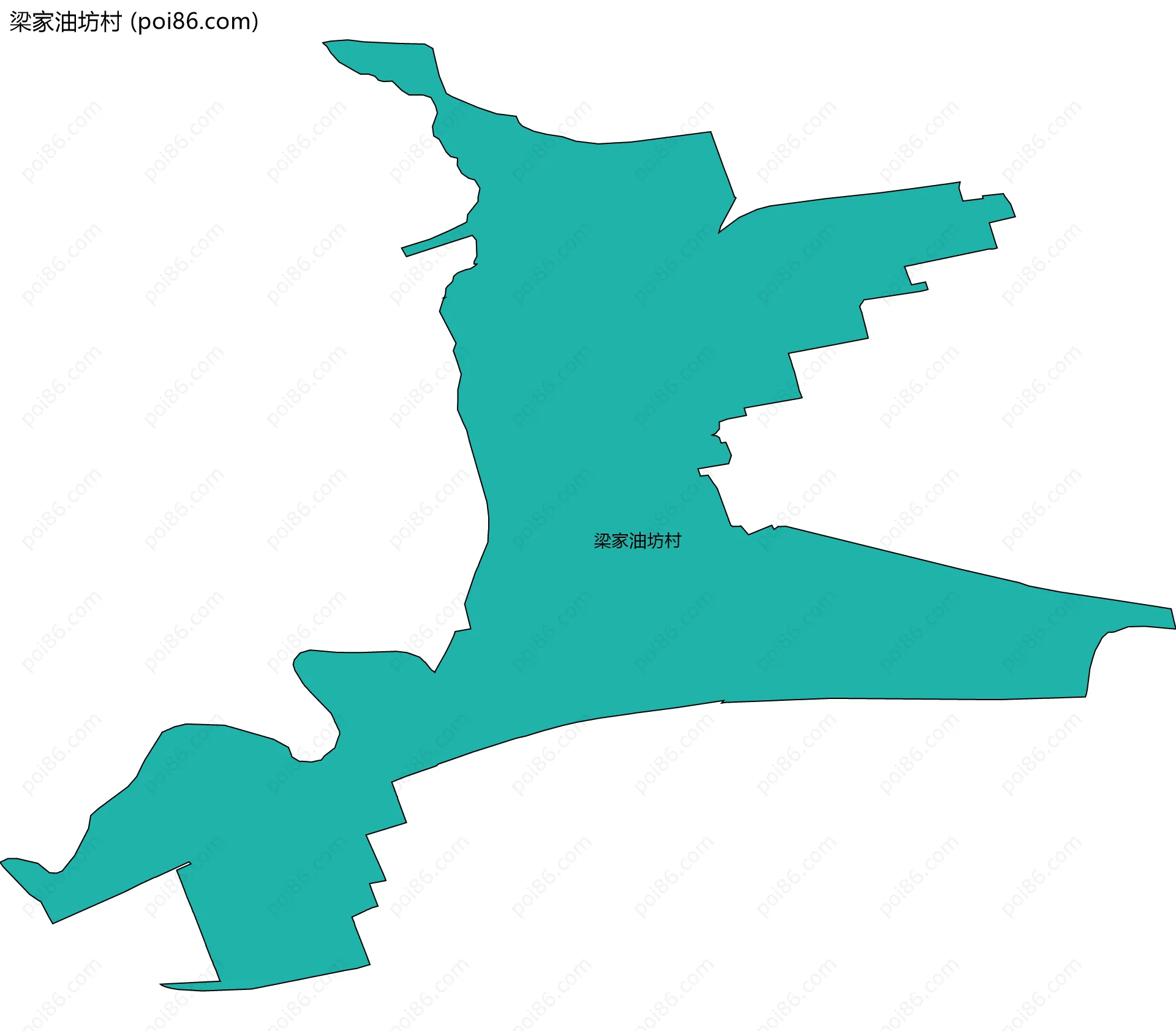 梁家油坊村边界地图