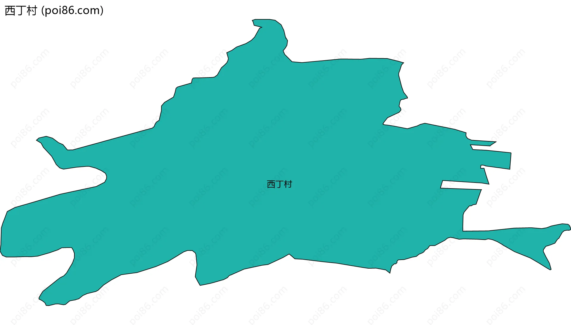 西丁村边界地图