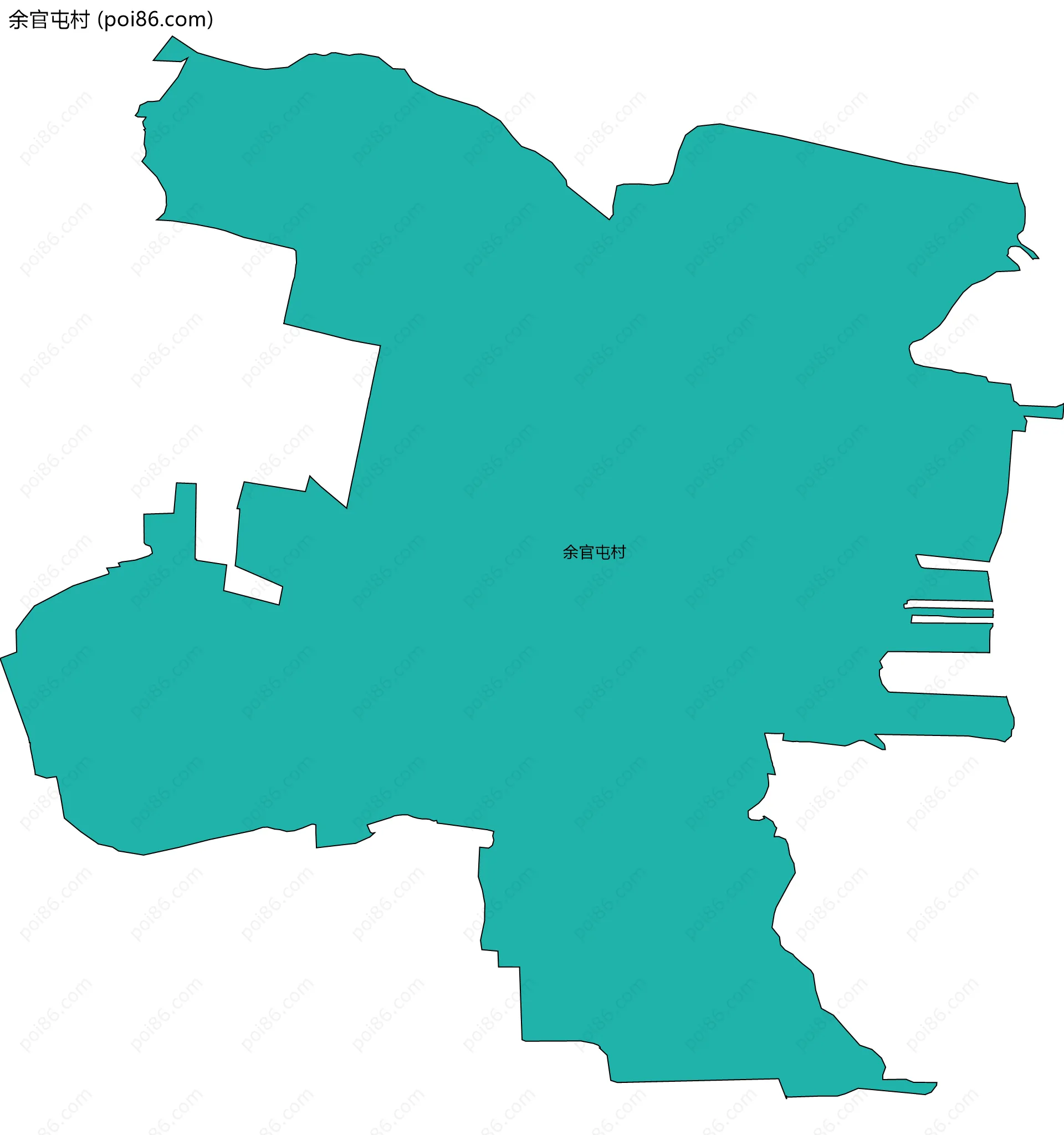 余官屯村边界地图