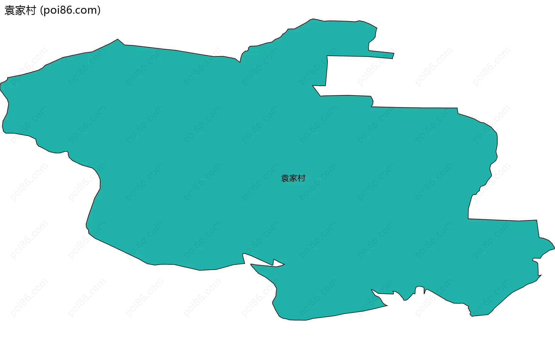 袁家村边界地图