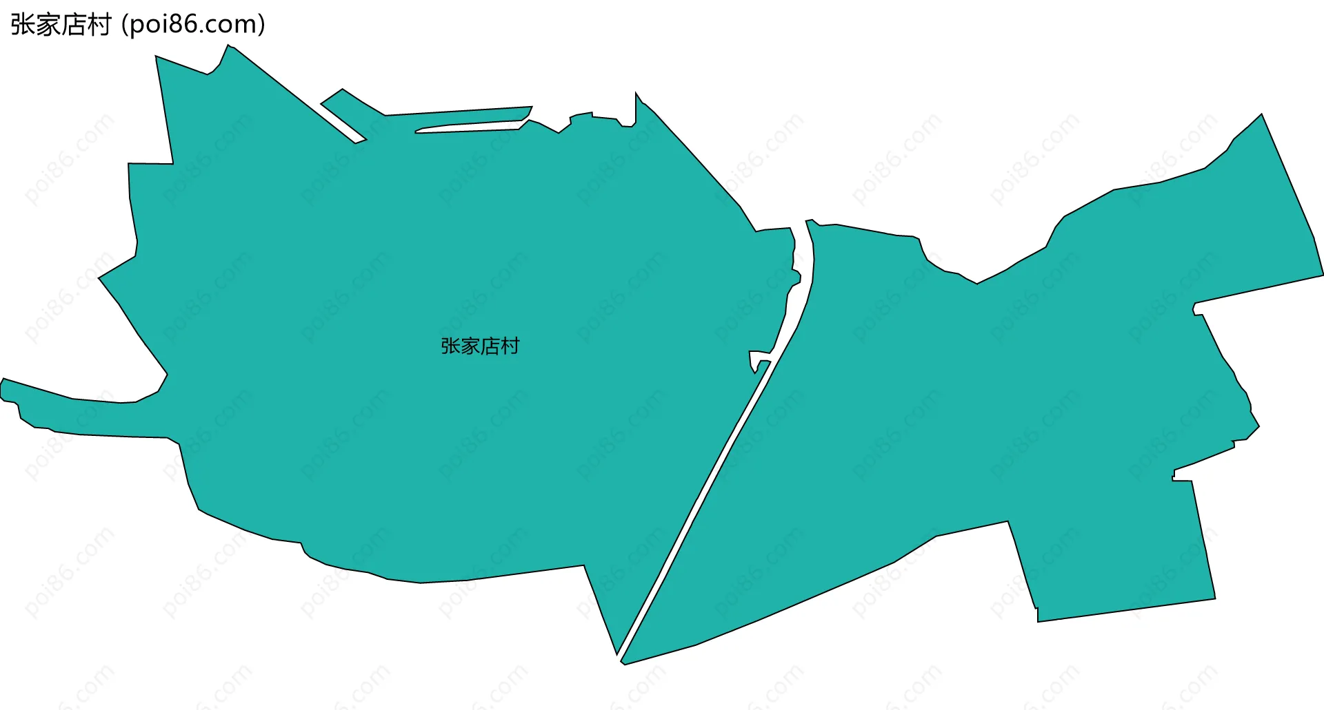 张家店村边界地图