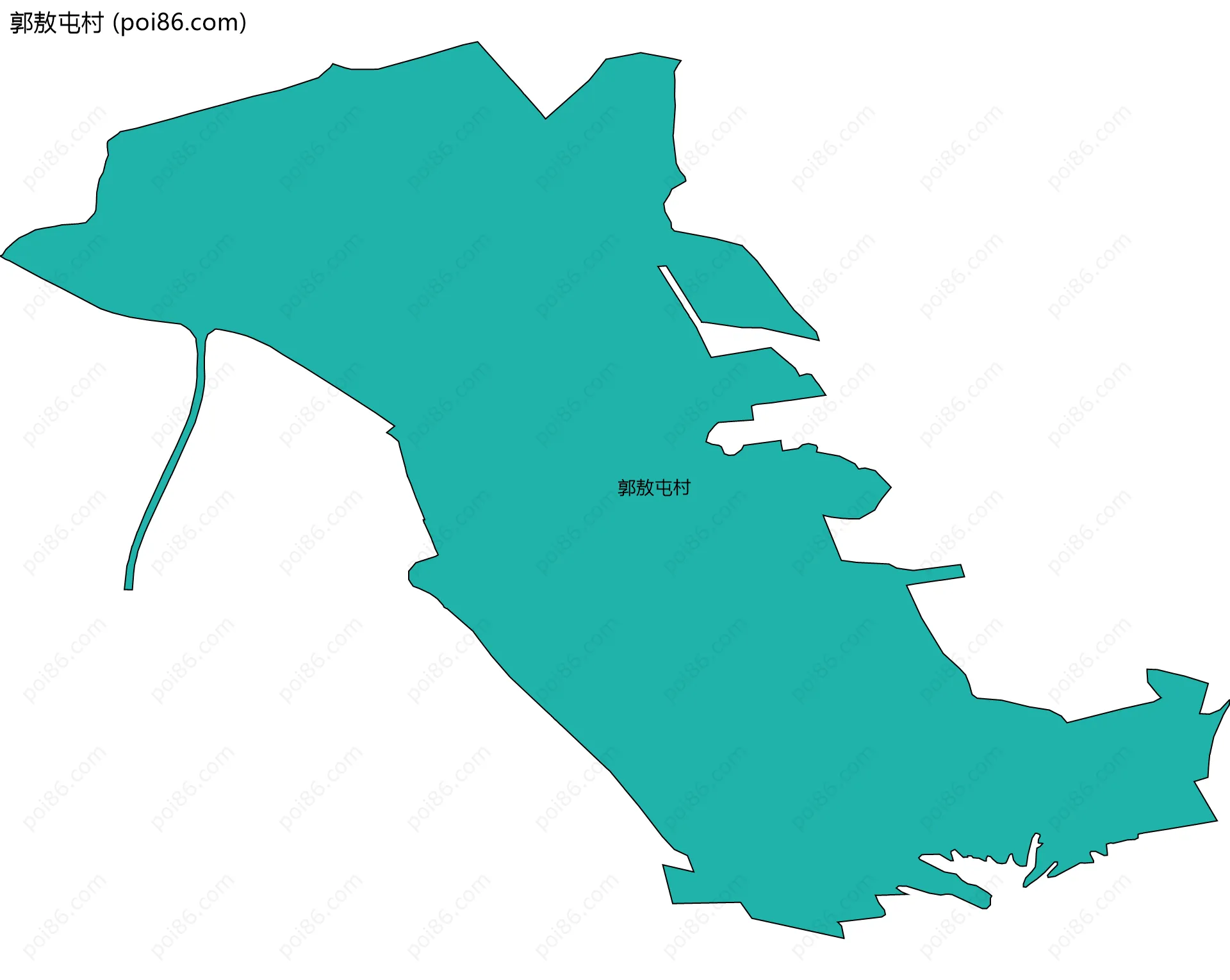郭敖屯村边界地图