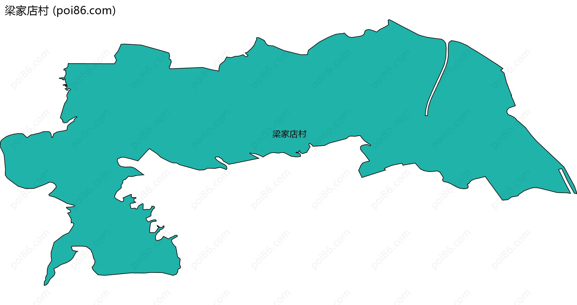 梁家店村边界地图