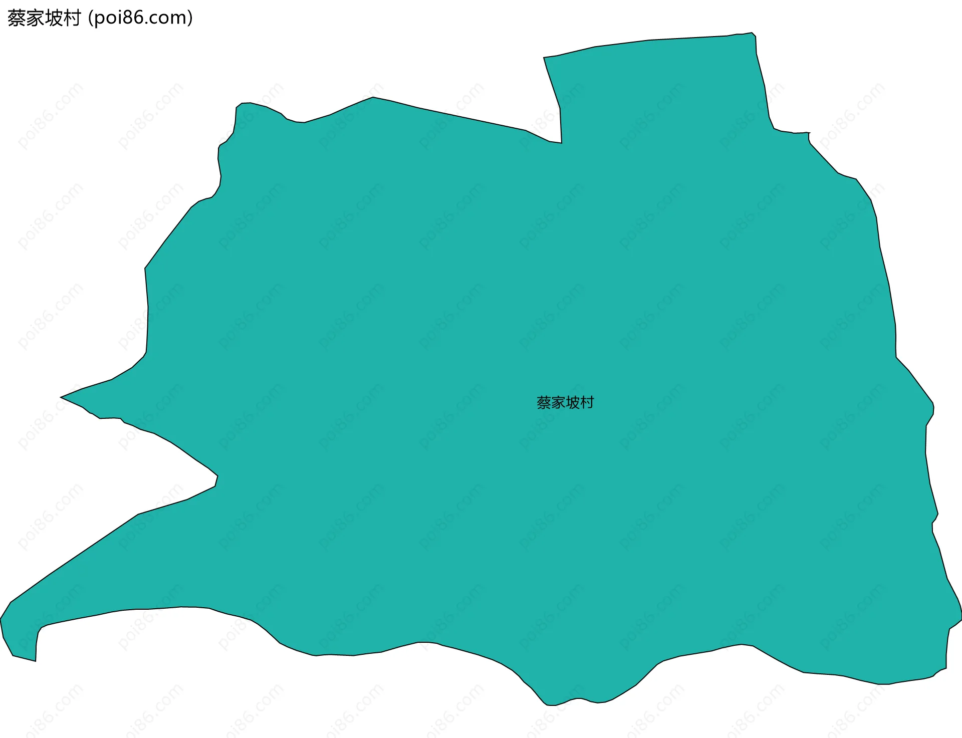 蔡家坡村边界地图