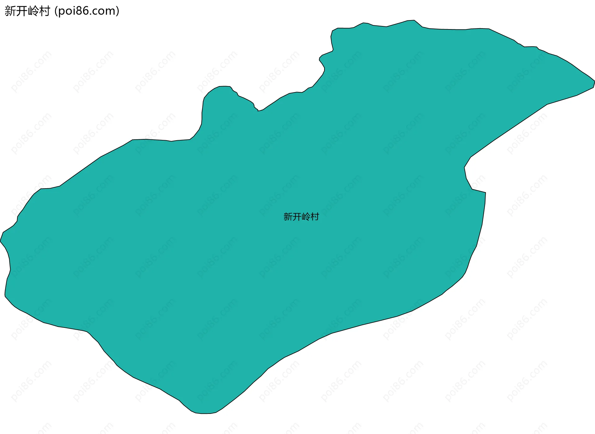新开岭村边界地图