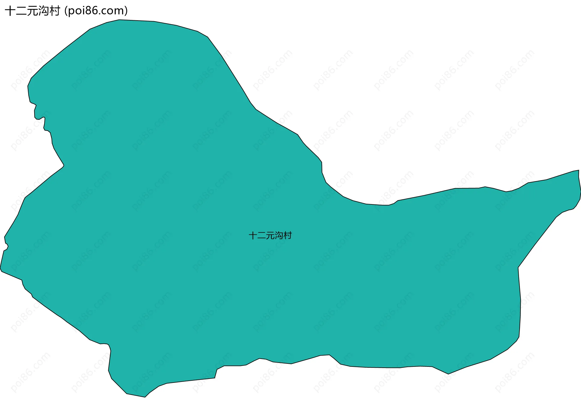 十二元沟村边界地图