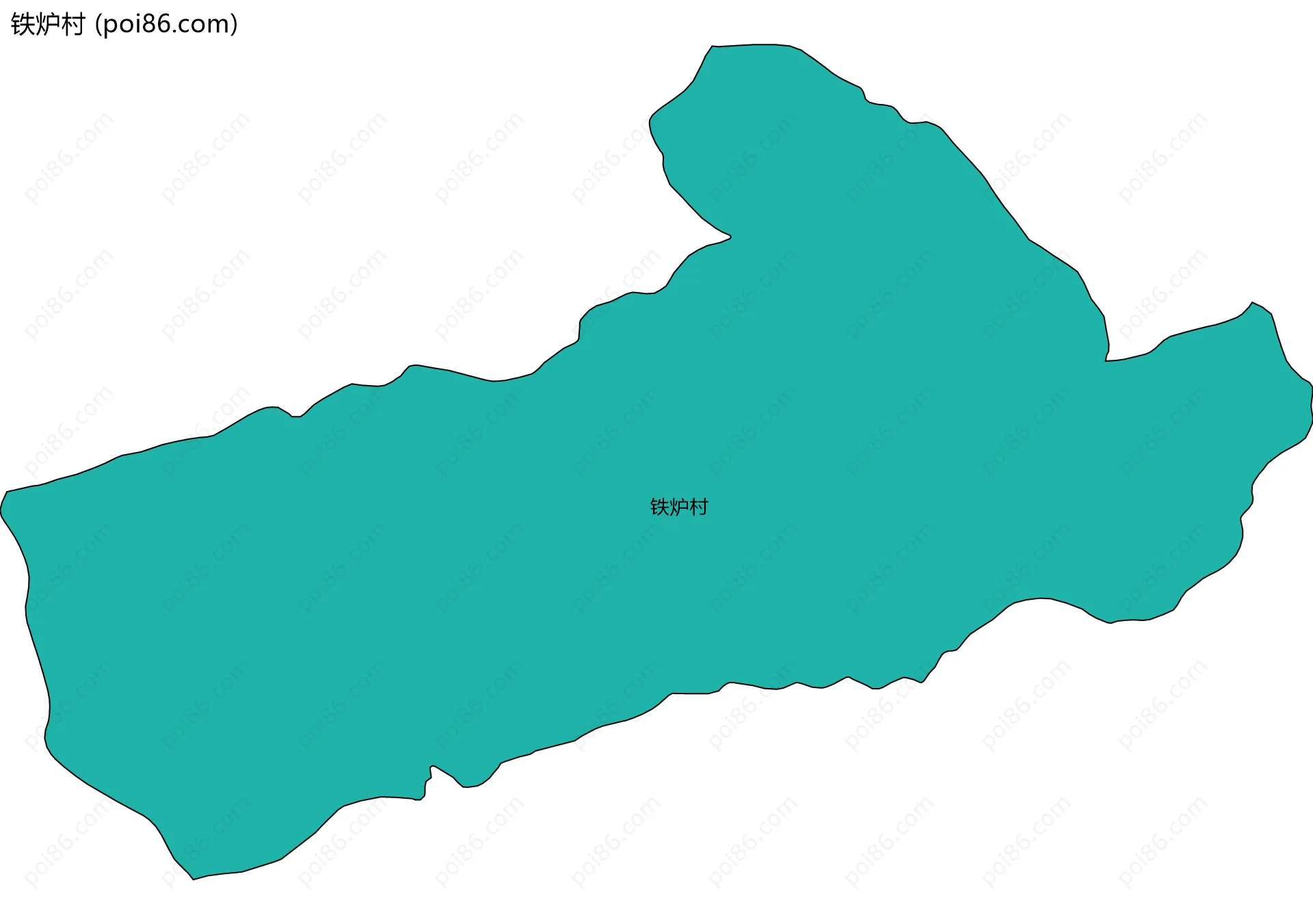 铁炉村边界地图