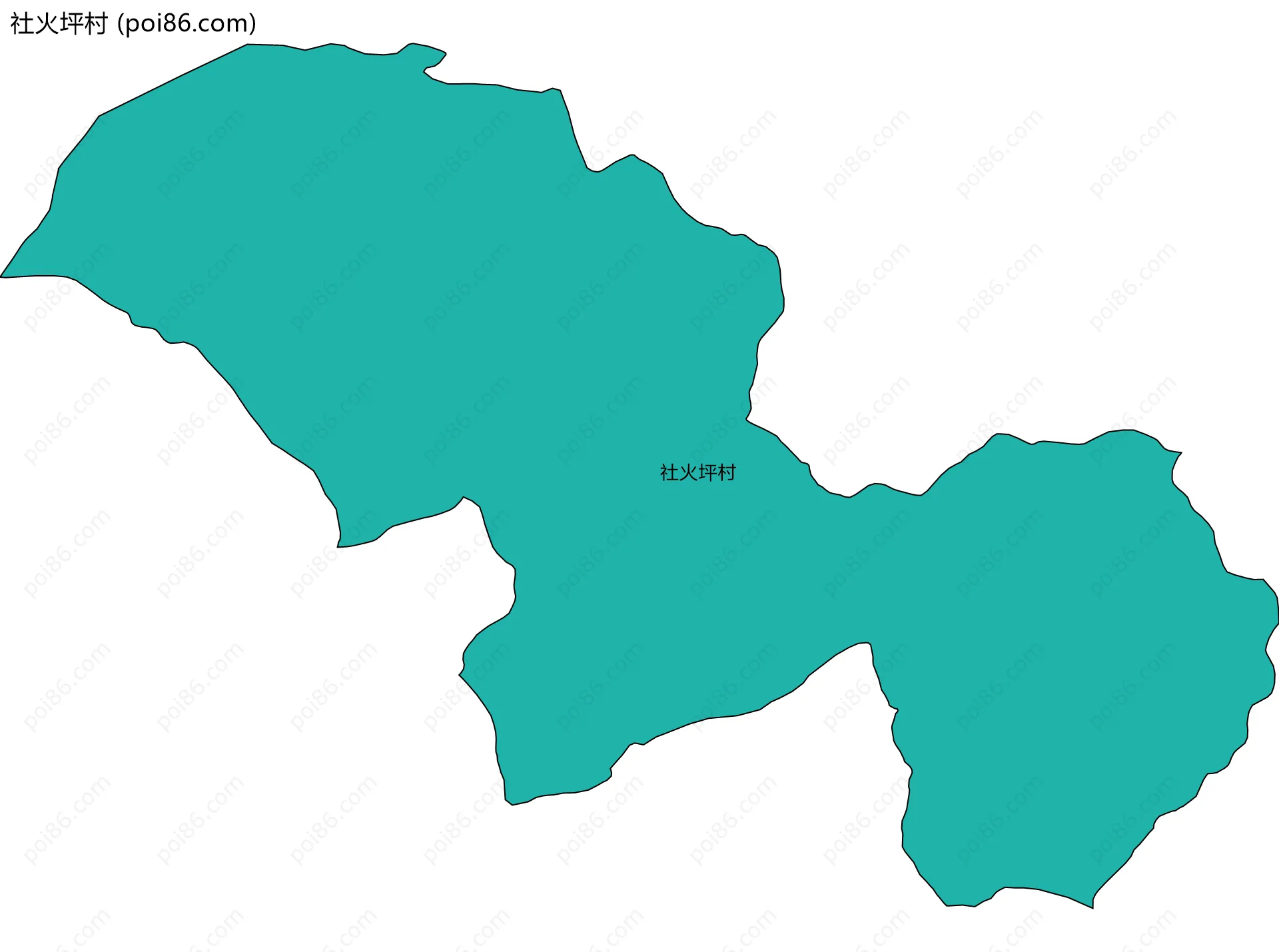 社火坪村边界地图