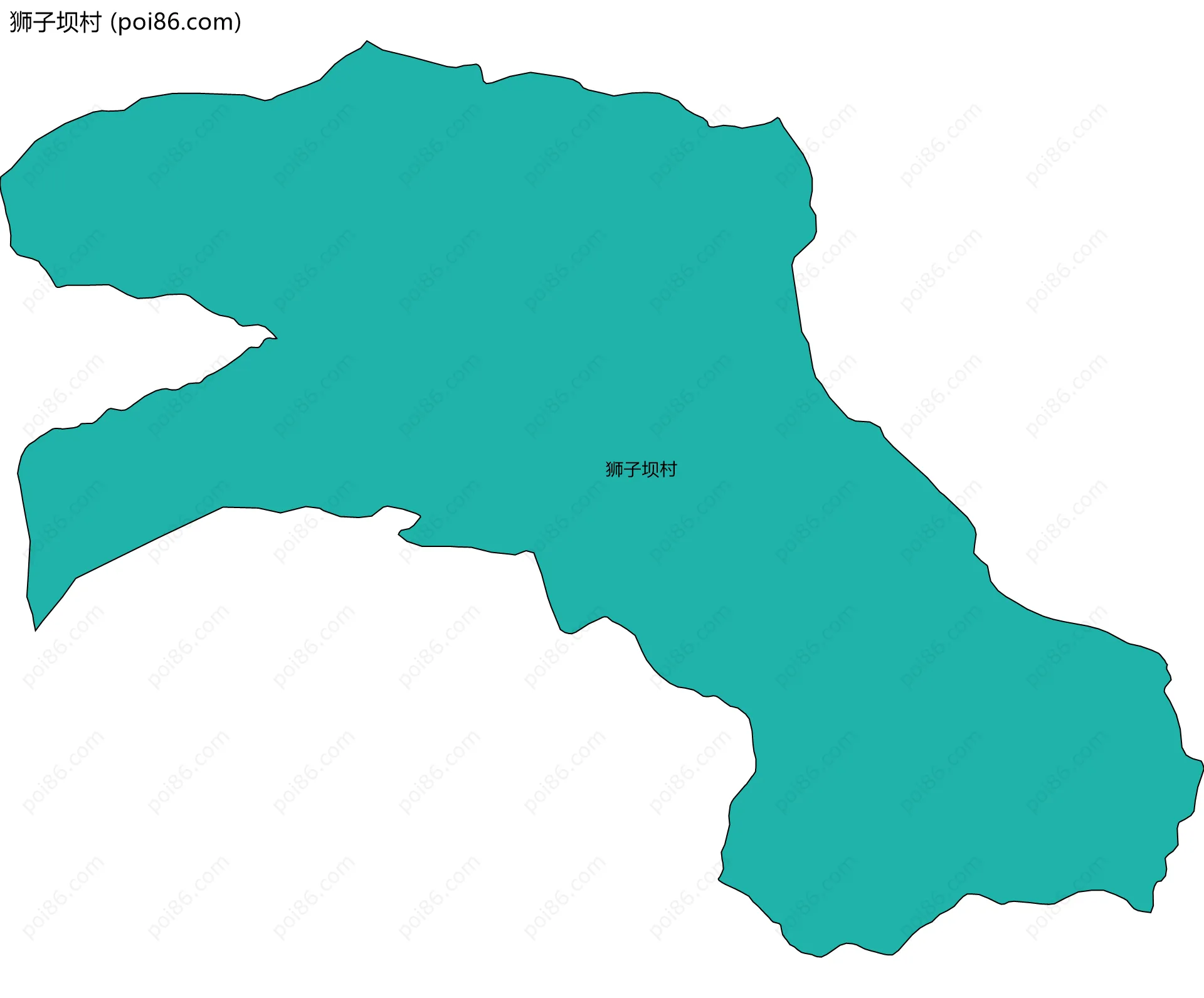 狮子坝村边界地图