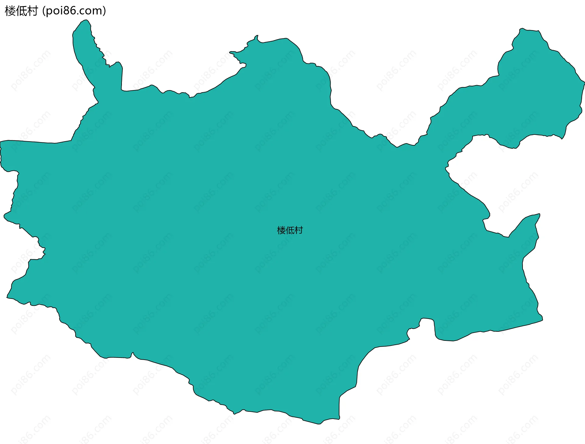 楼低村边界地图