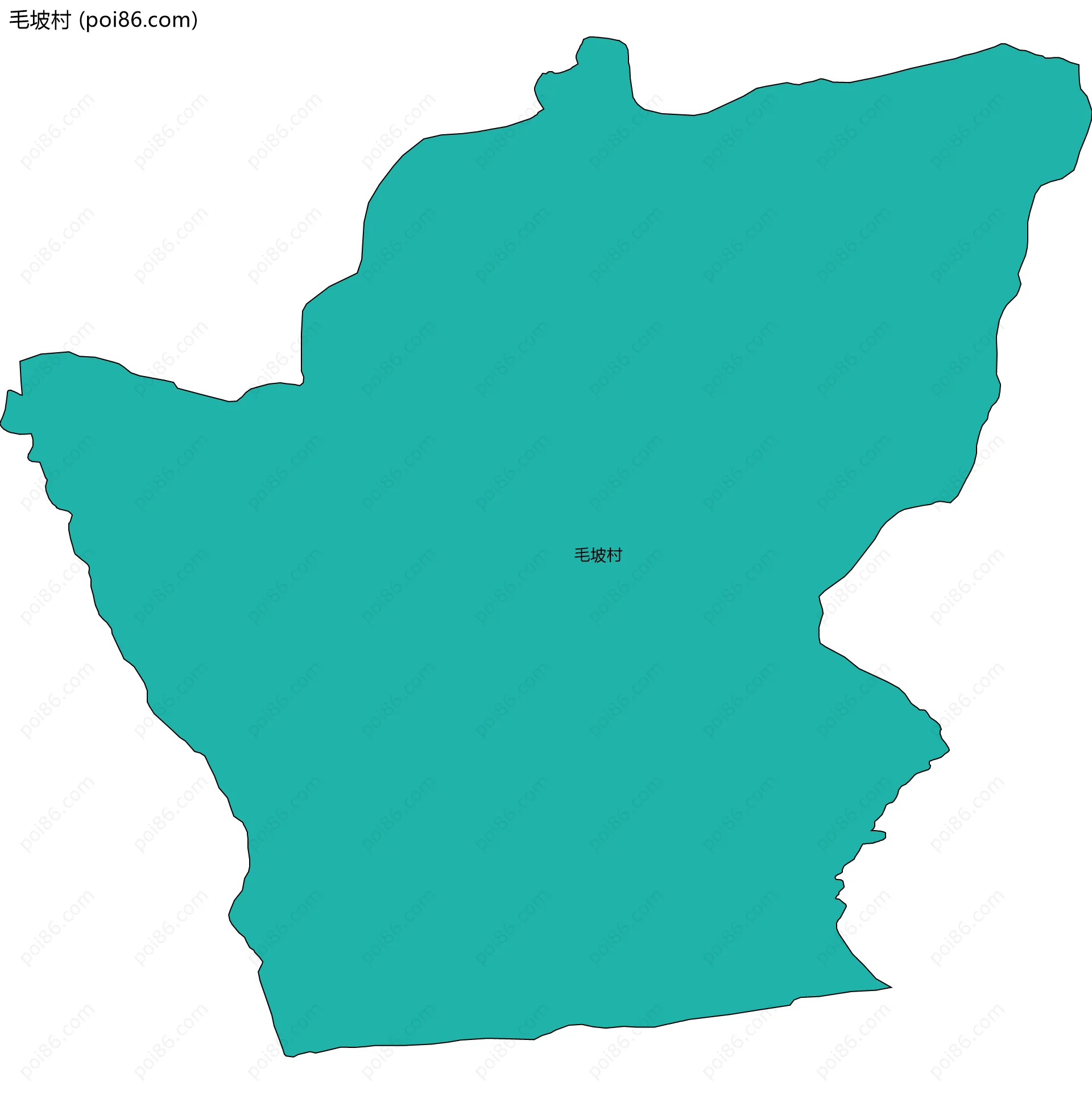 毛坡村边界地图