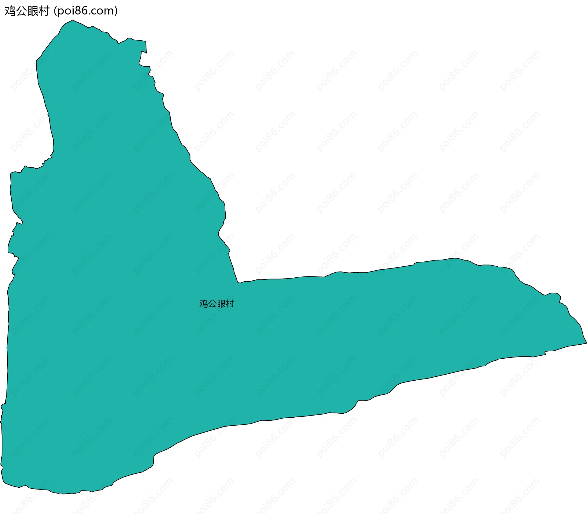 鸡公眼村边界地图