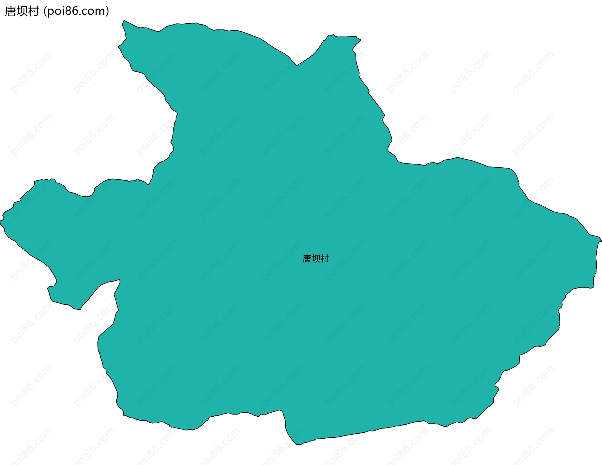 唐坝村边界地图