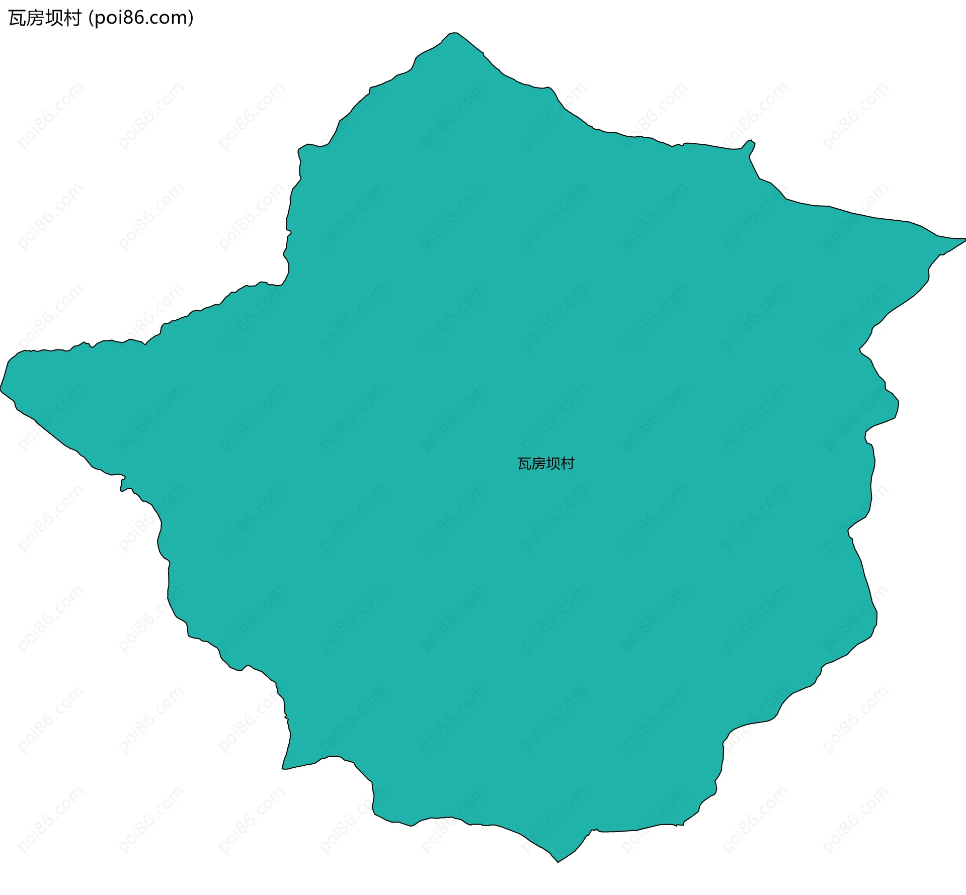 瓦房坝村边界地图