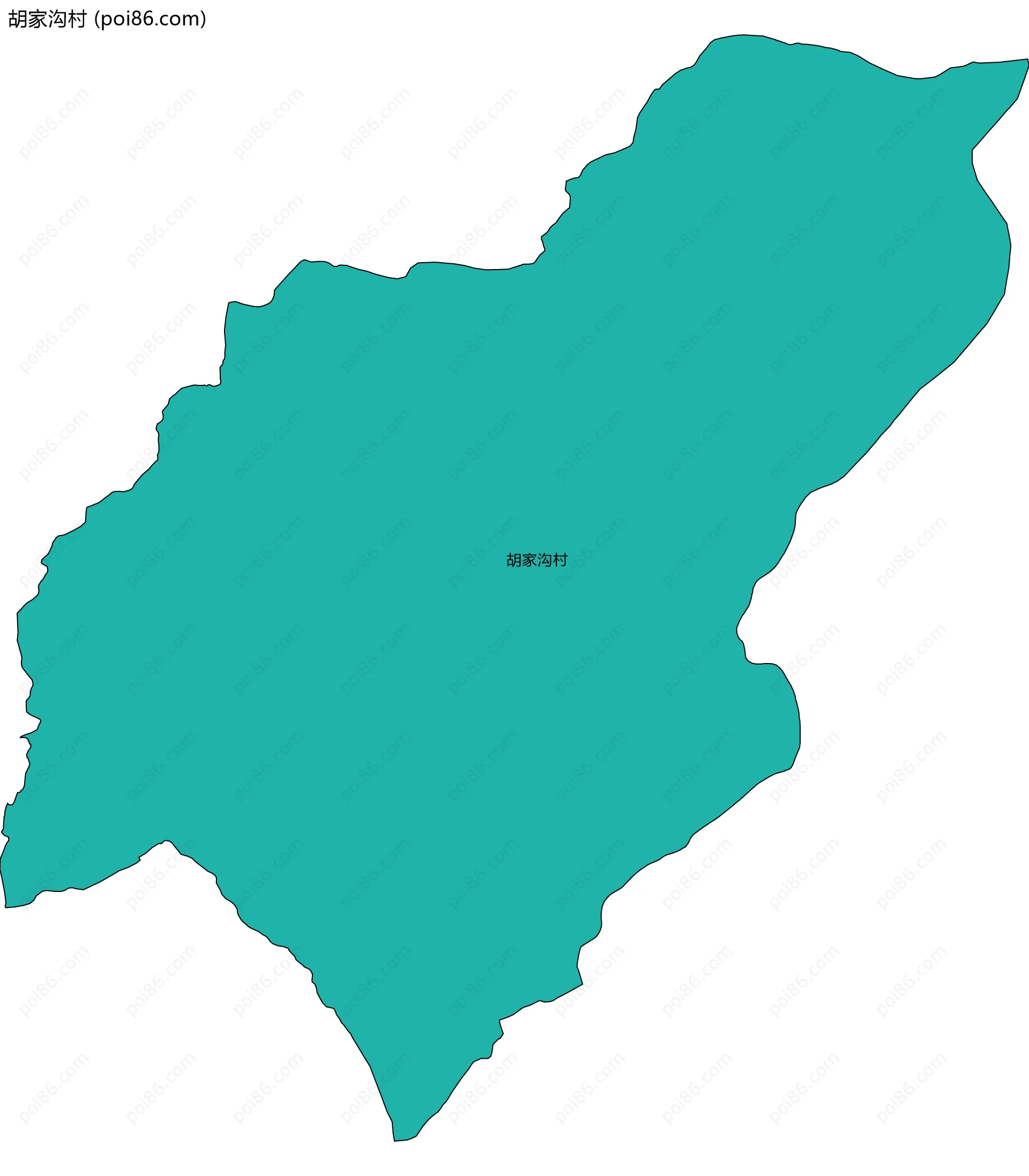 胡家沟村边界地图