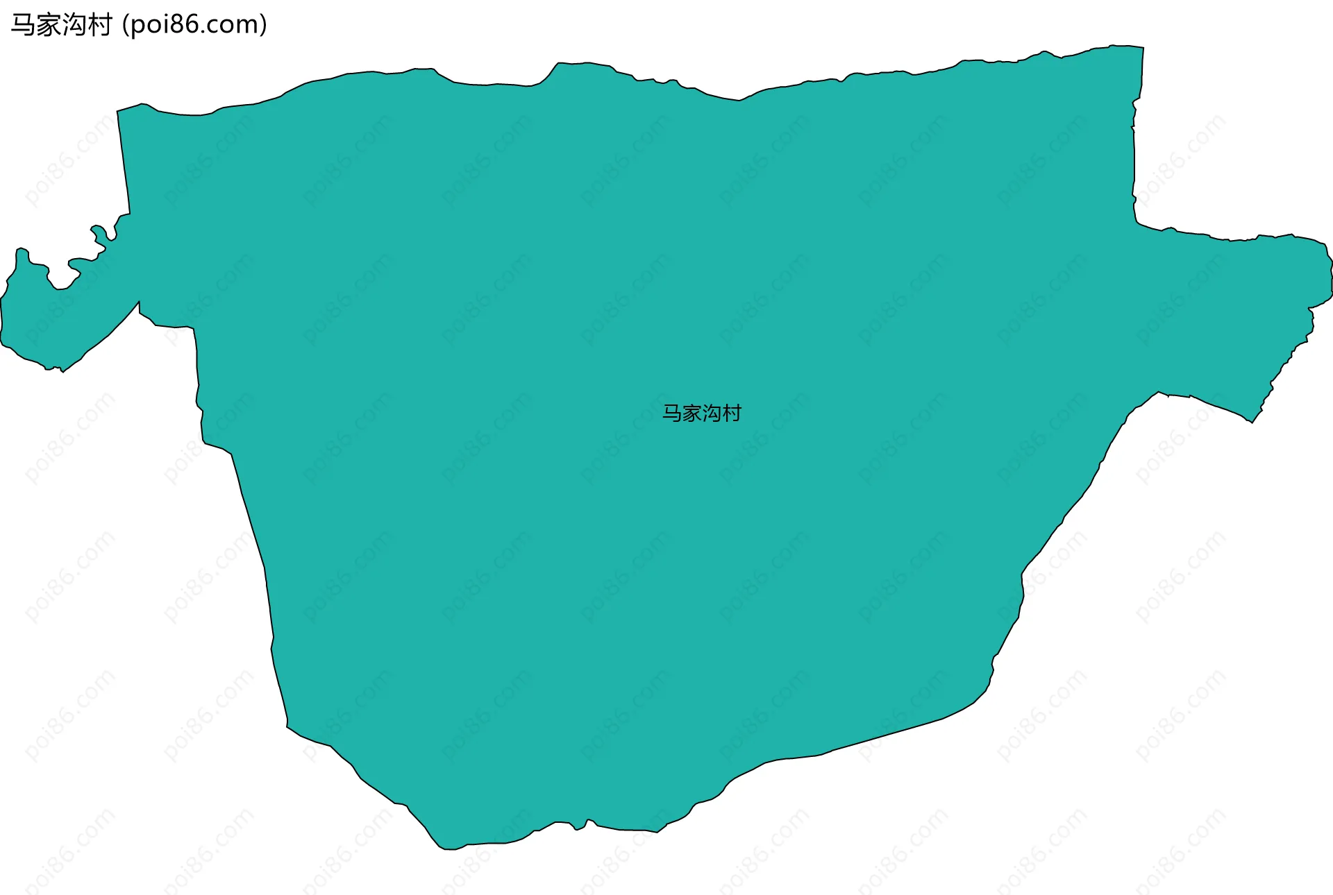 马家沟村边界地图