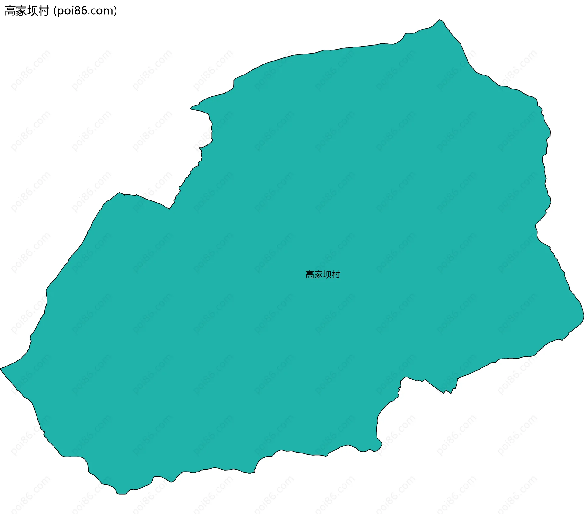 高家坝村边界地图