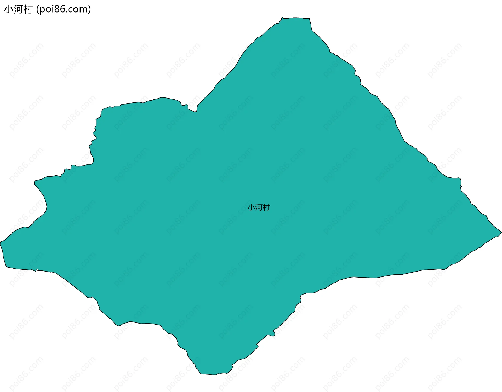 小河村边界地图