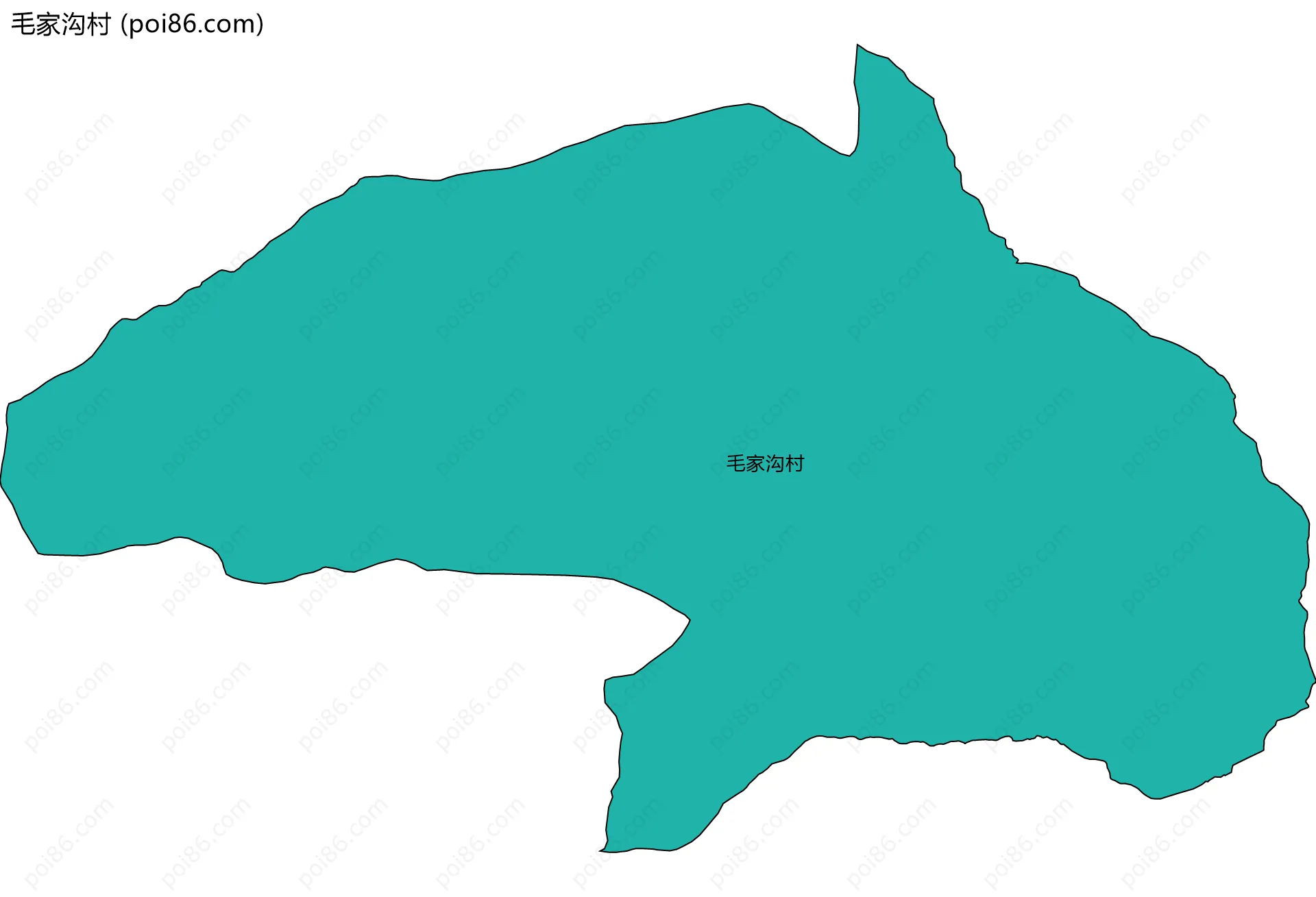 毛家沟村边界地图