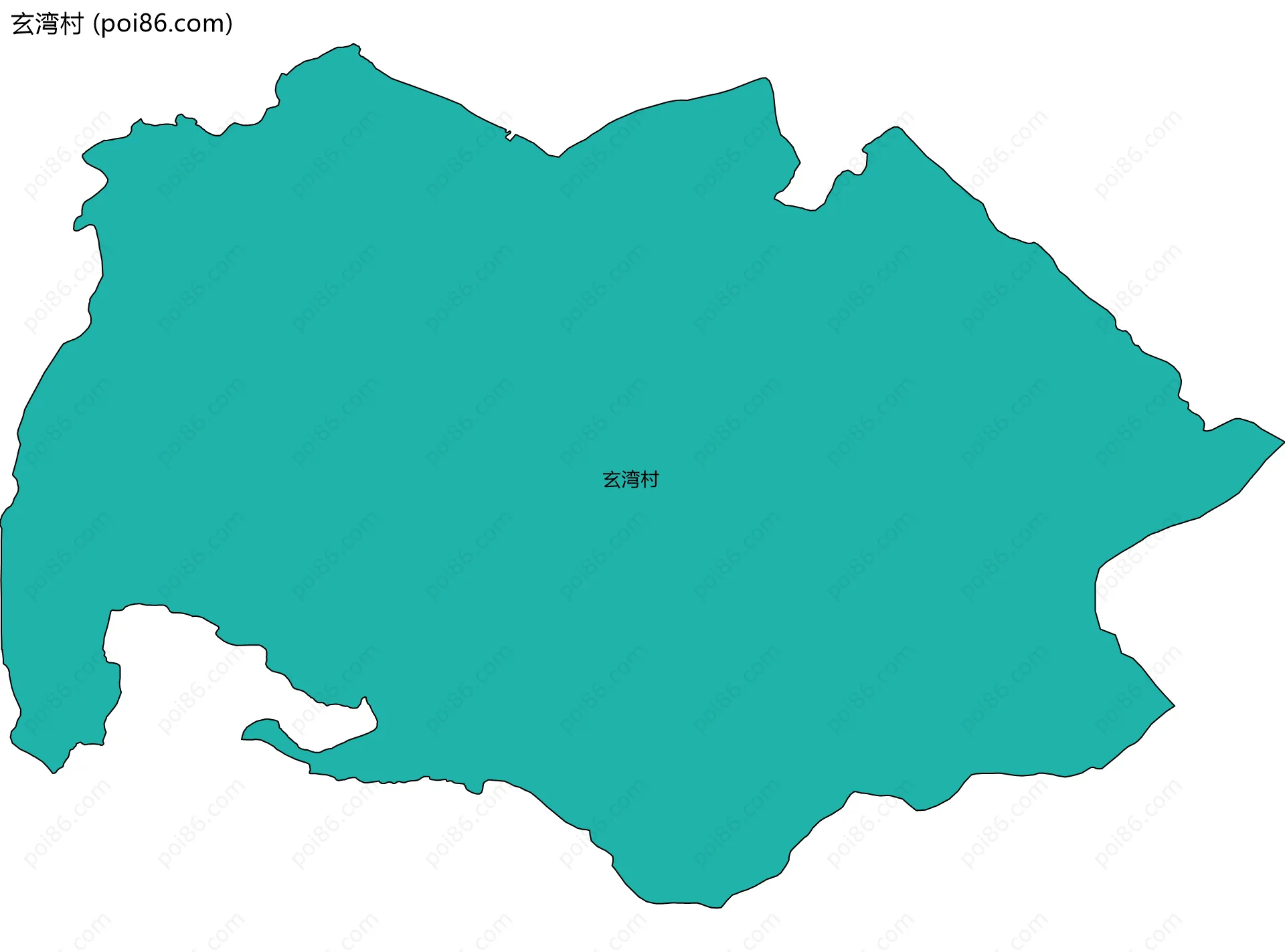 玄湾村边界地图