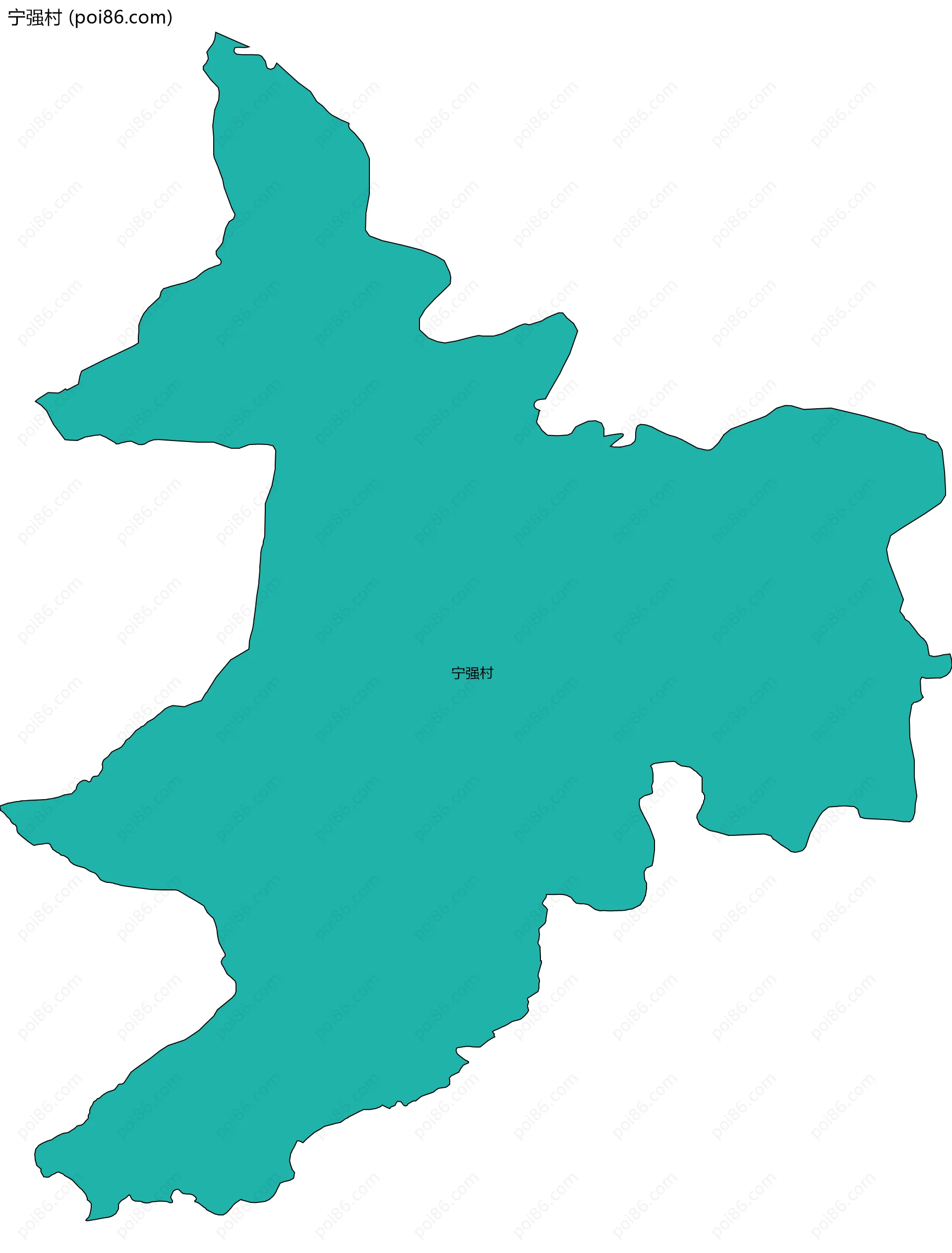 宁强村边界地图