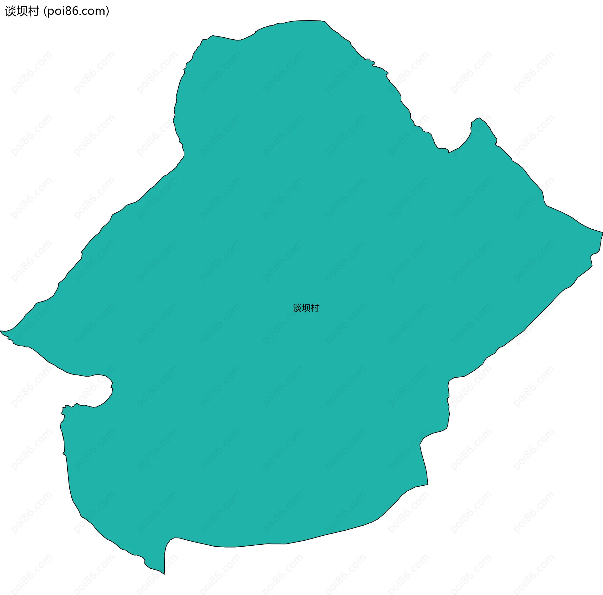 谈坝村边界地图