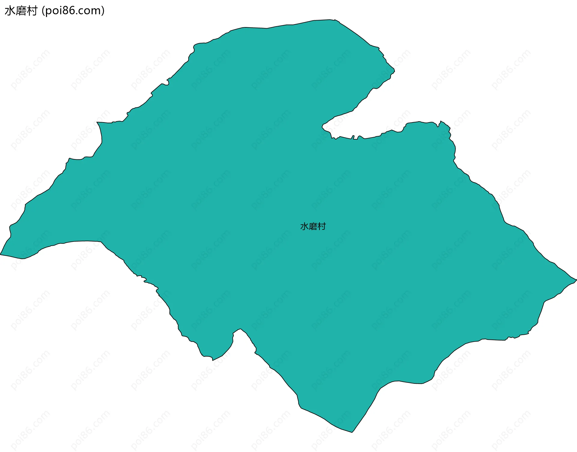 水磨村边界地图