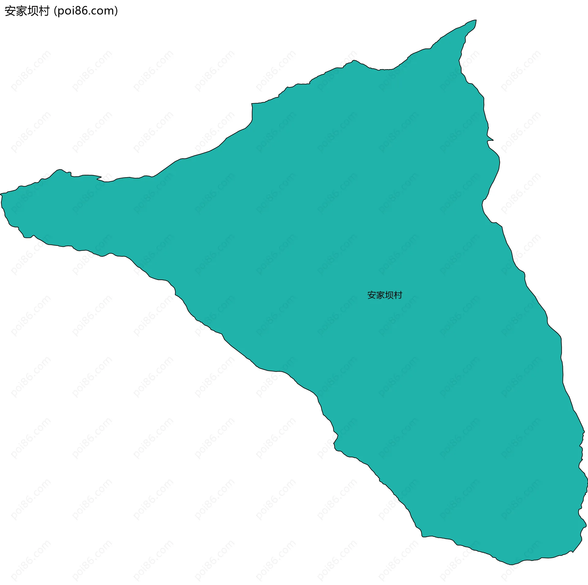 安家坝村边界地图