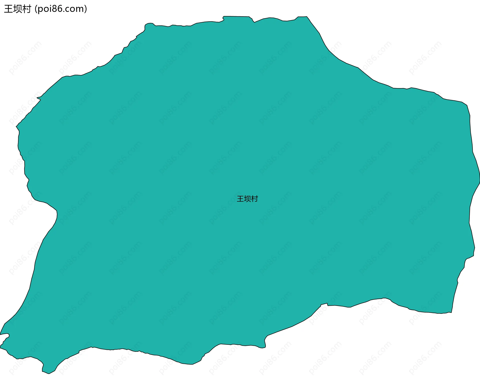 王坝村边界地图