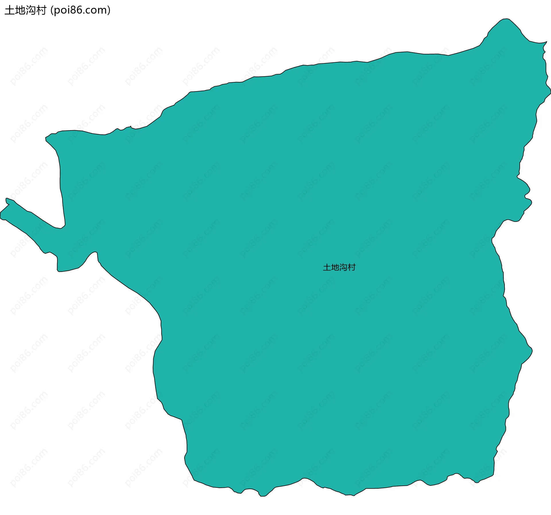 土地沟村边界地图