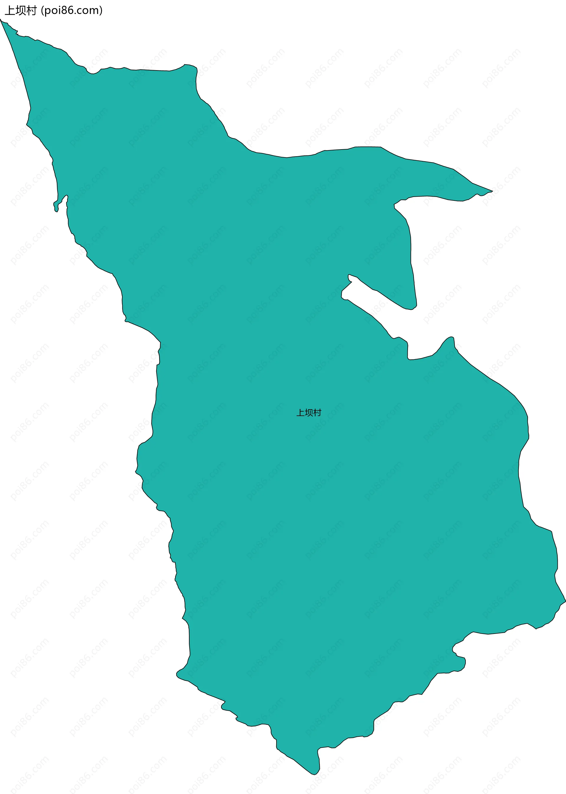 上坝村边界地图