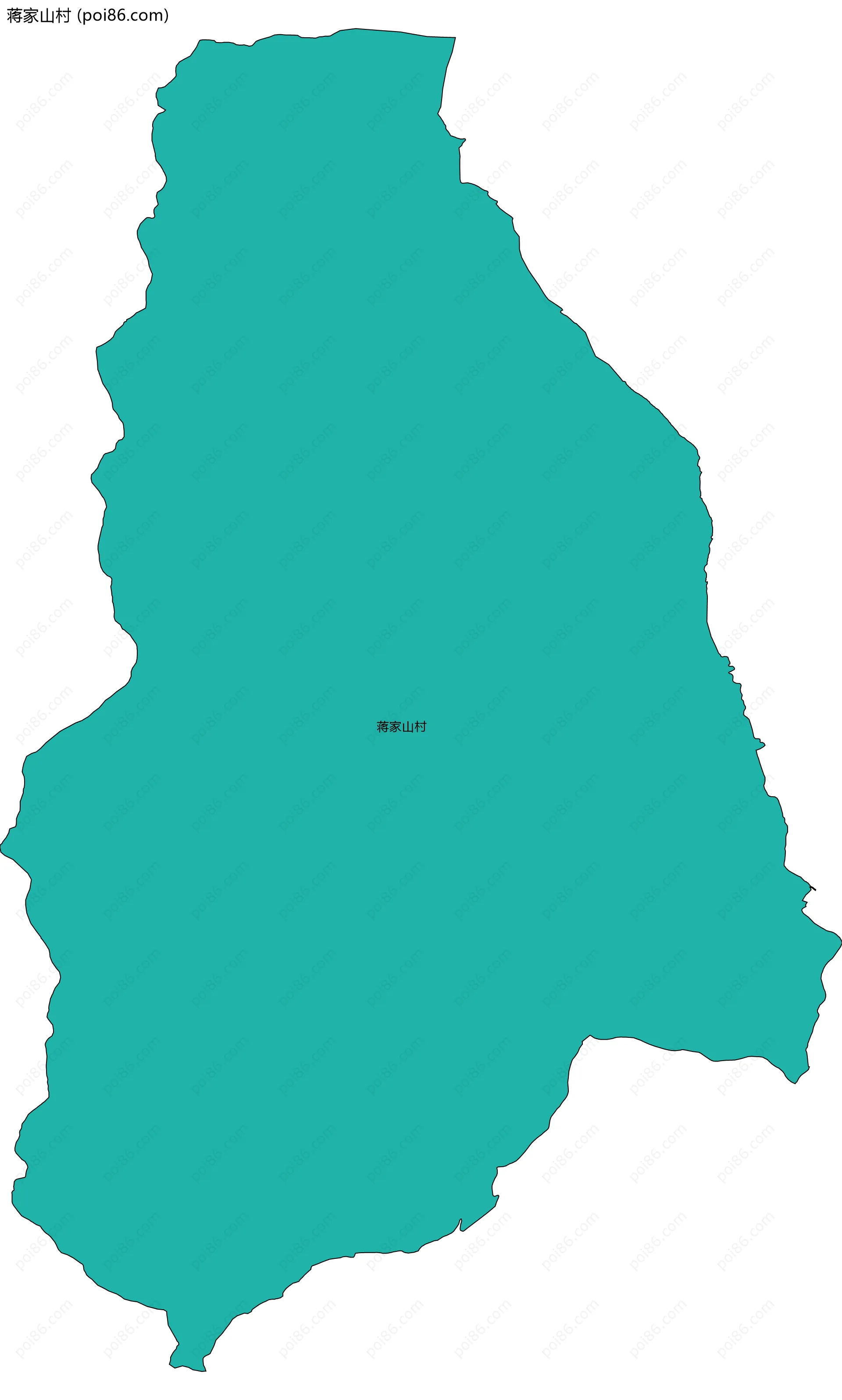 蒋家山村边界地图