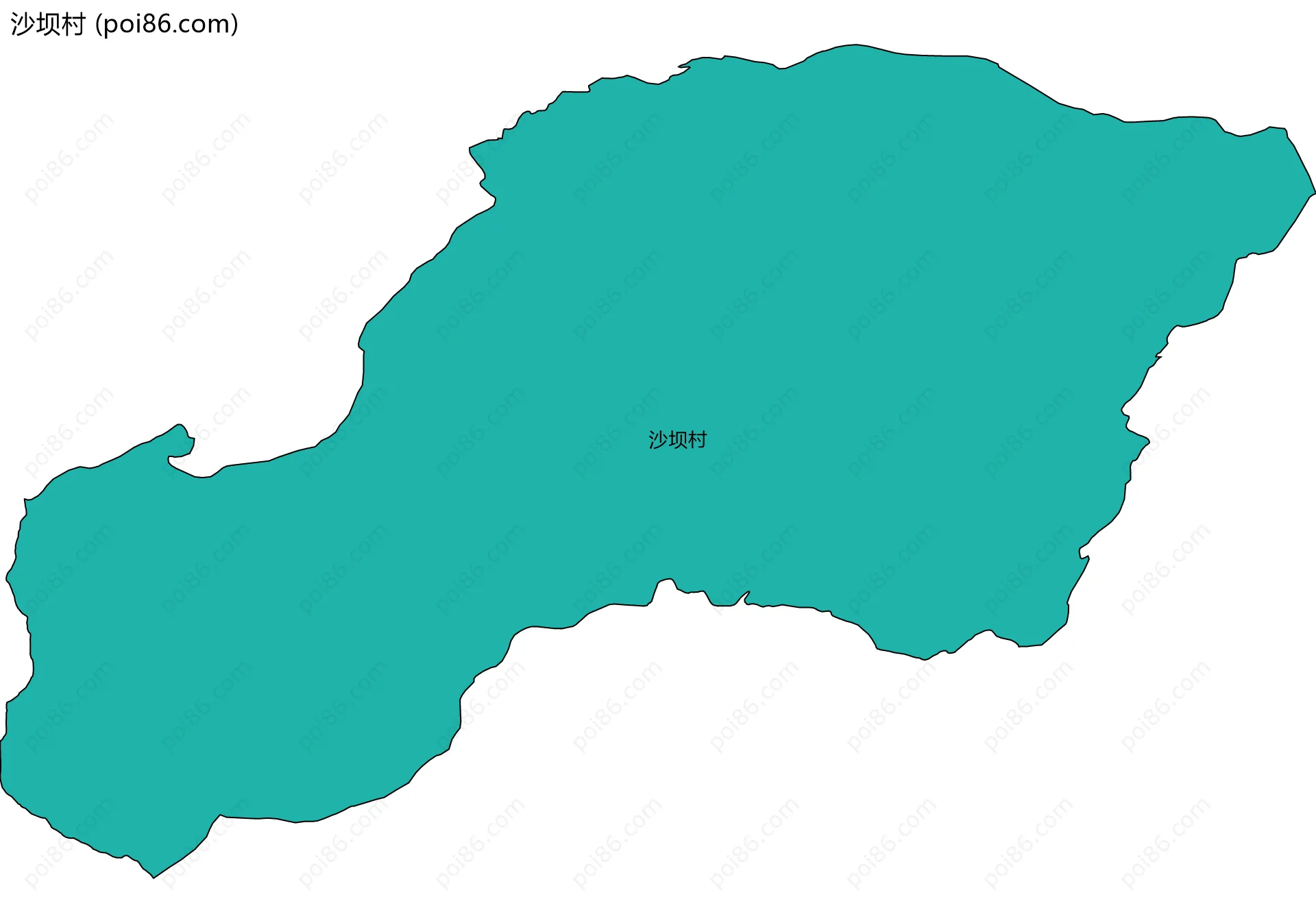沙坝村边界地图