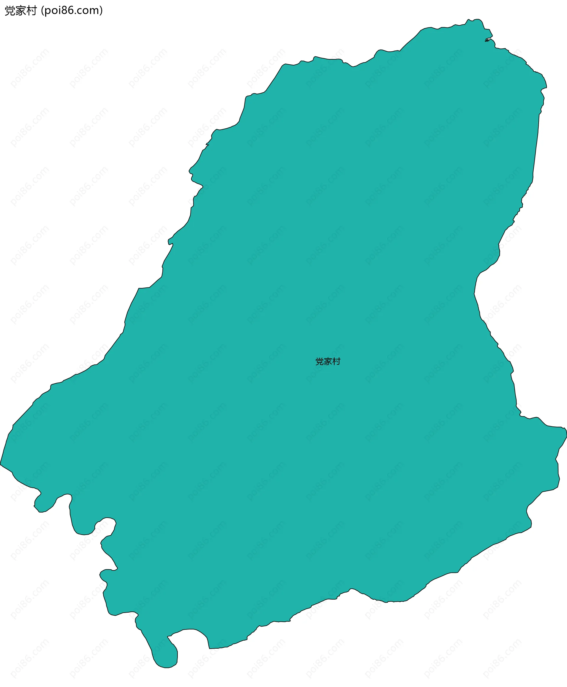 党家村边界地图