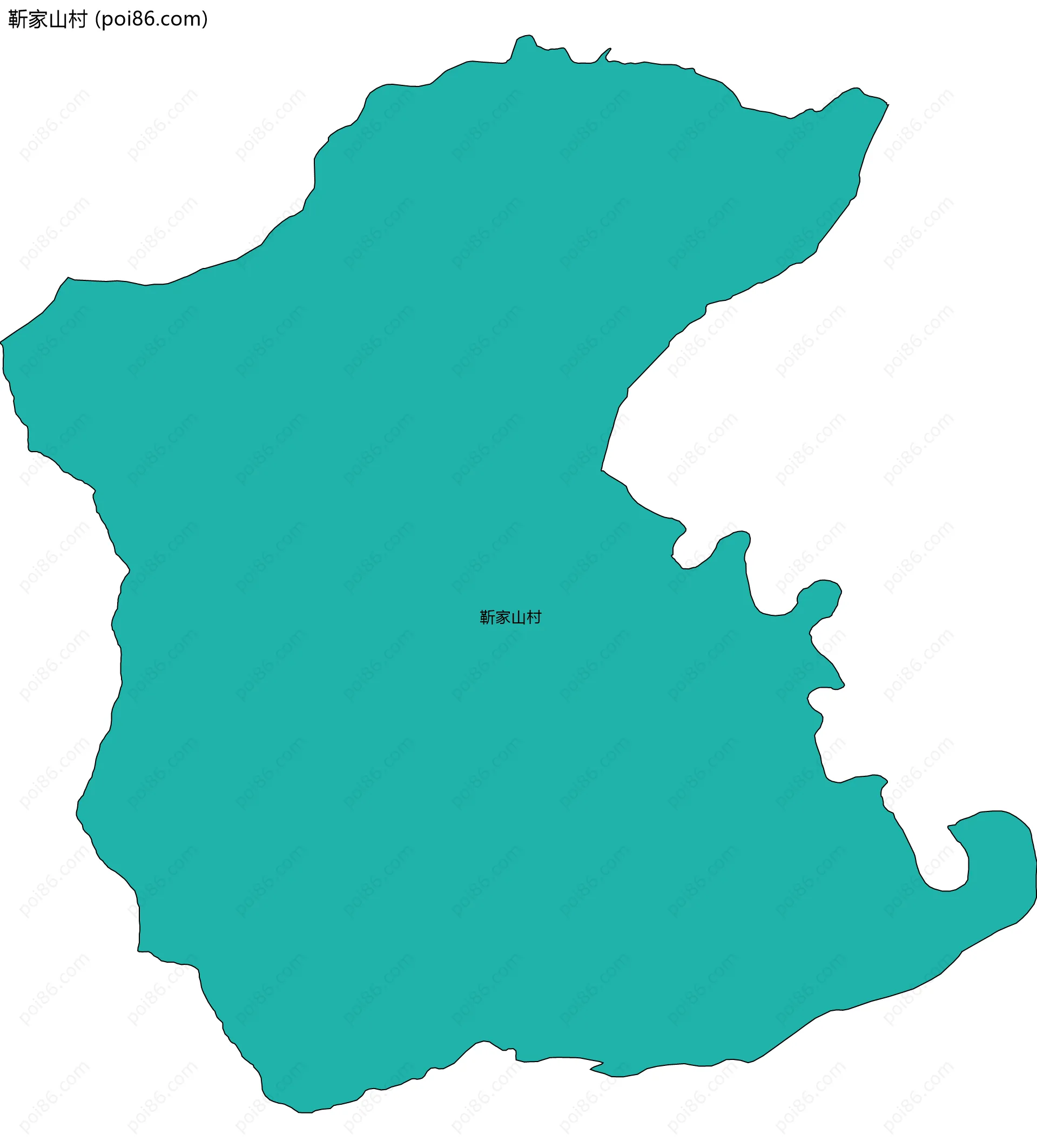 靳家山村边界地图