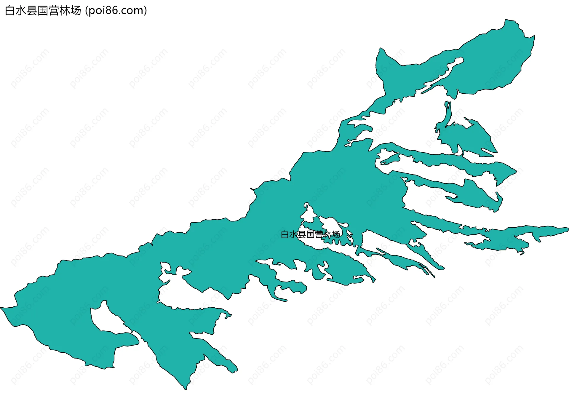 白水县国营林场边界地图