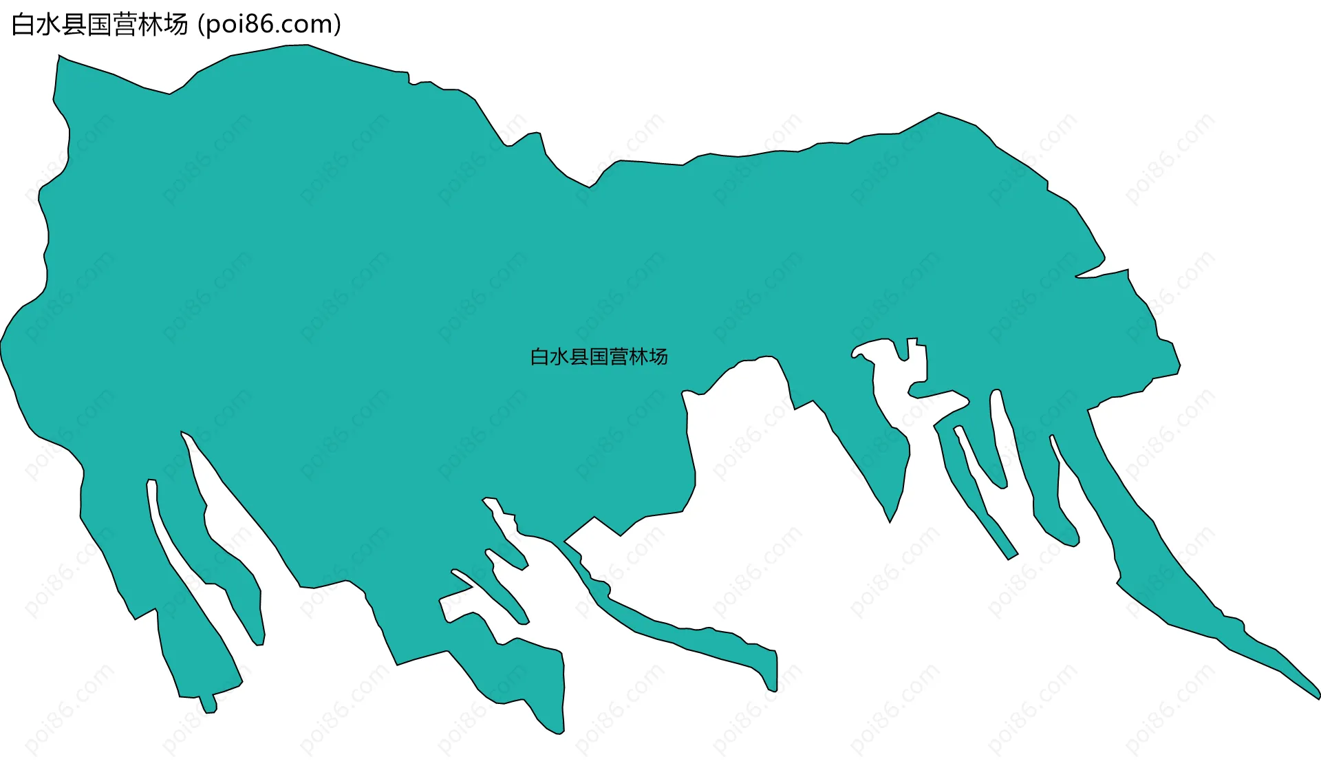 白水县国营林场边界地图