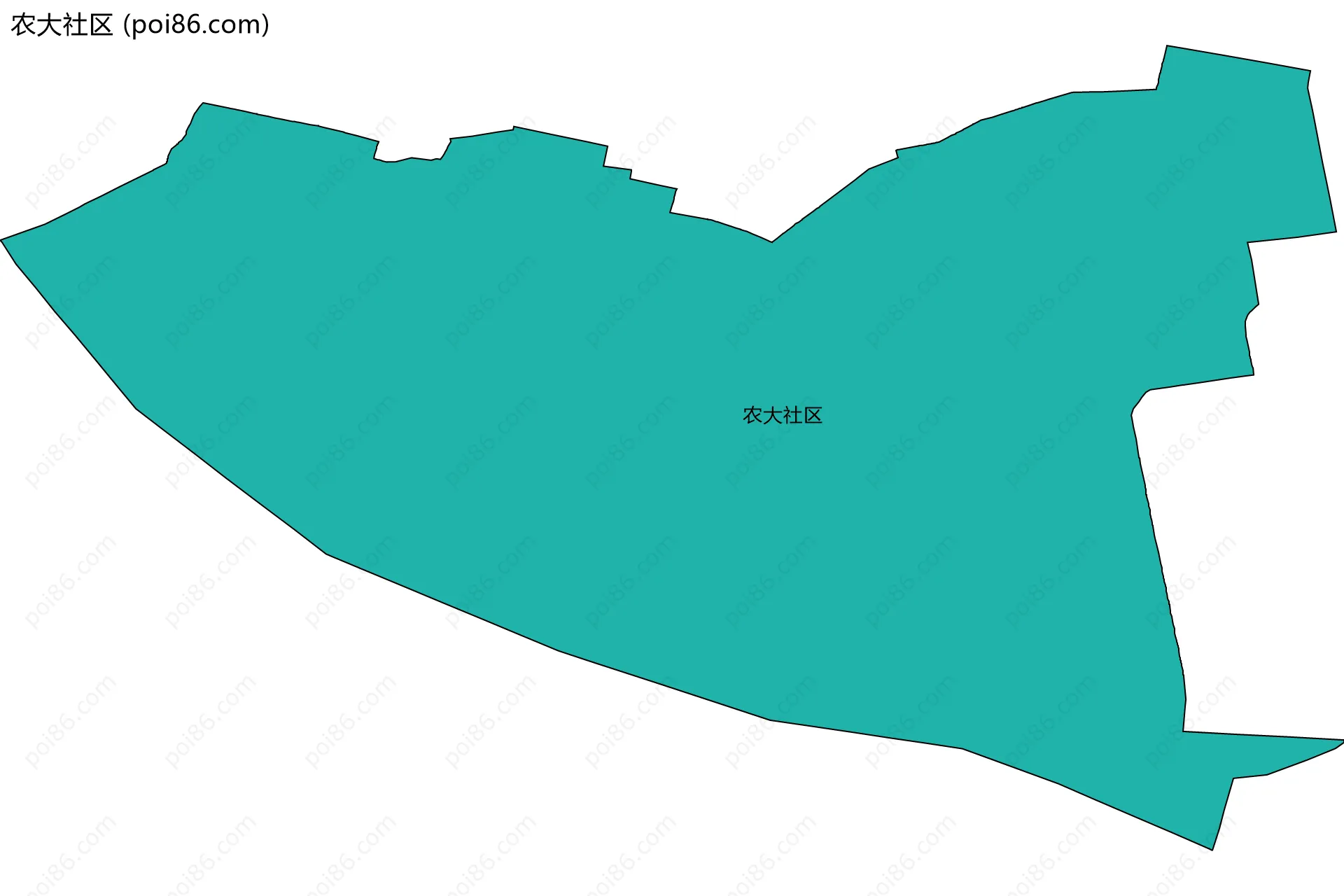 农大社区边界地图