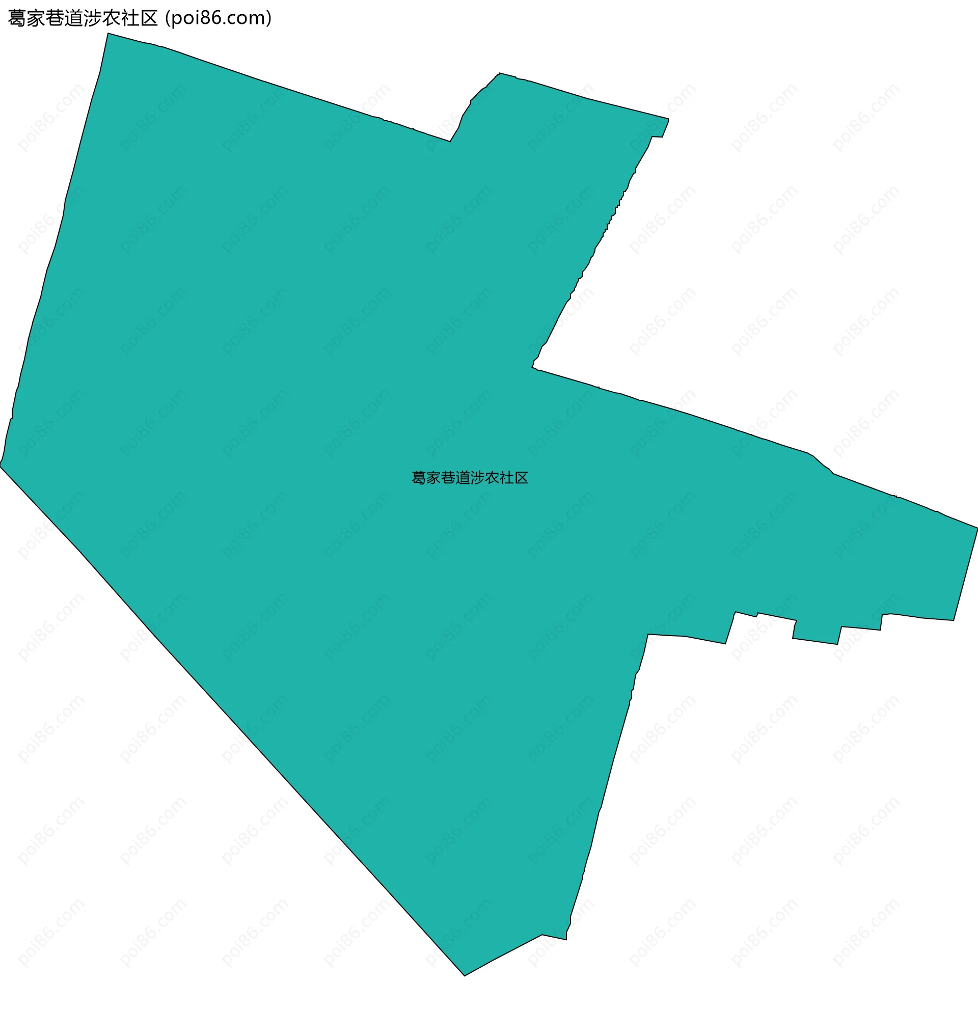 葛家巷道涉农社区边界地图