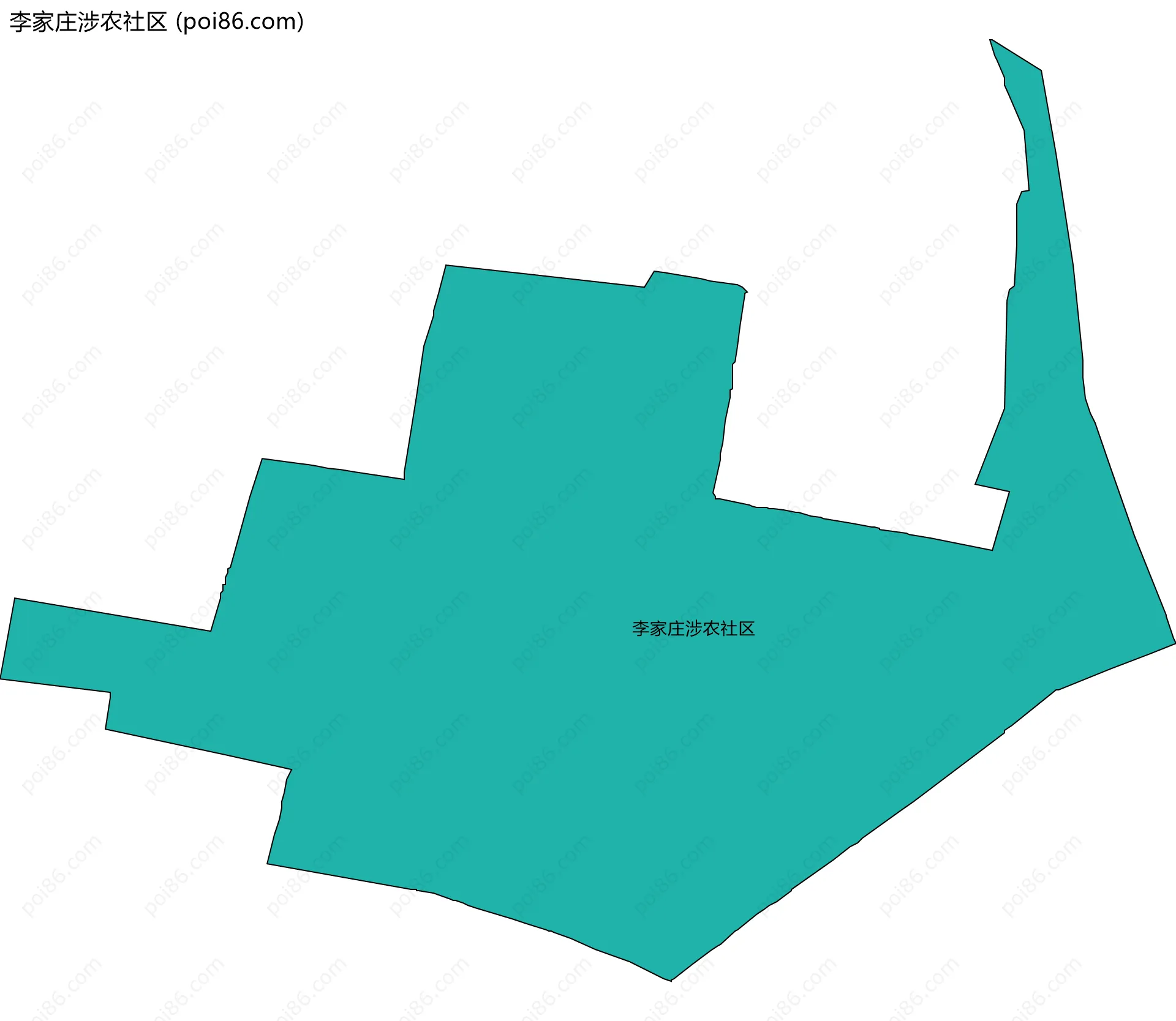 李家庄涉农社区边界地图