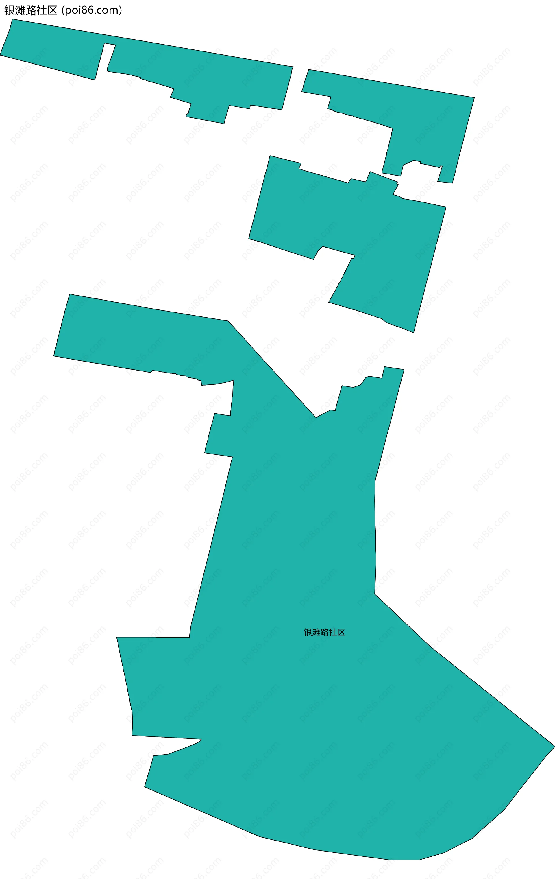 银滩路社区边界地图