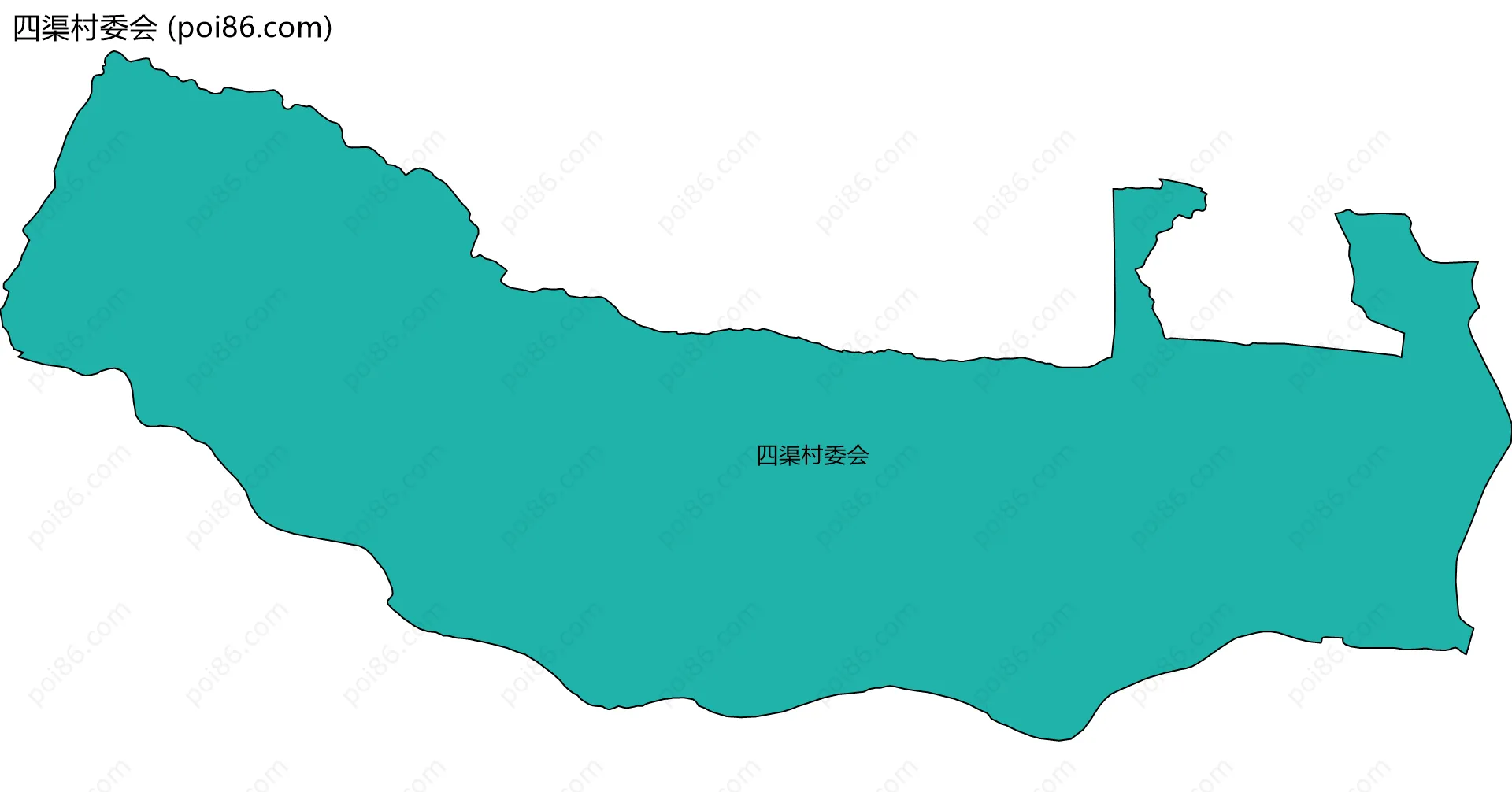 四渠村委会边界地图