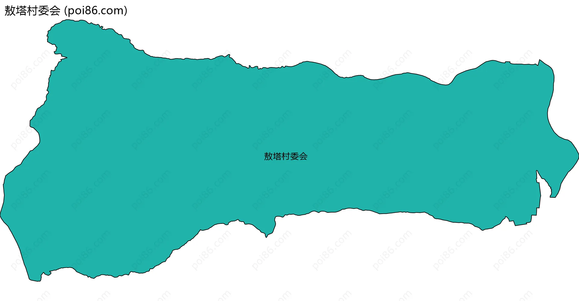 敖塔村委会边界地图