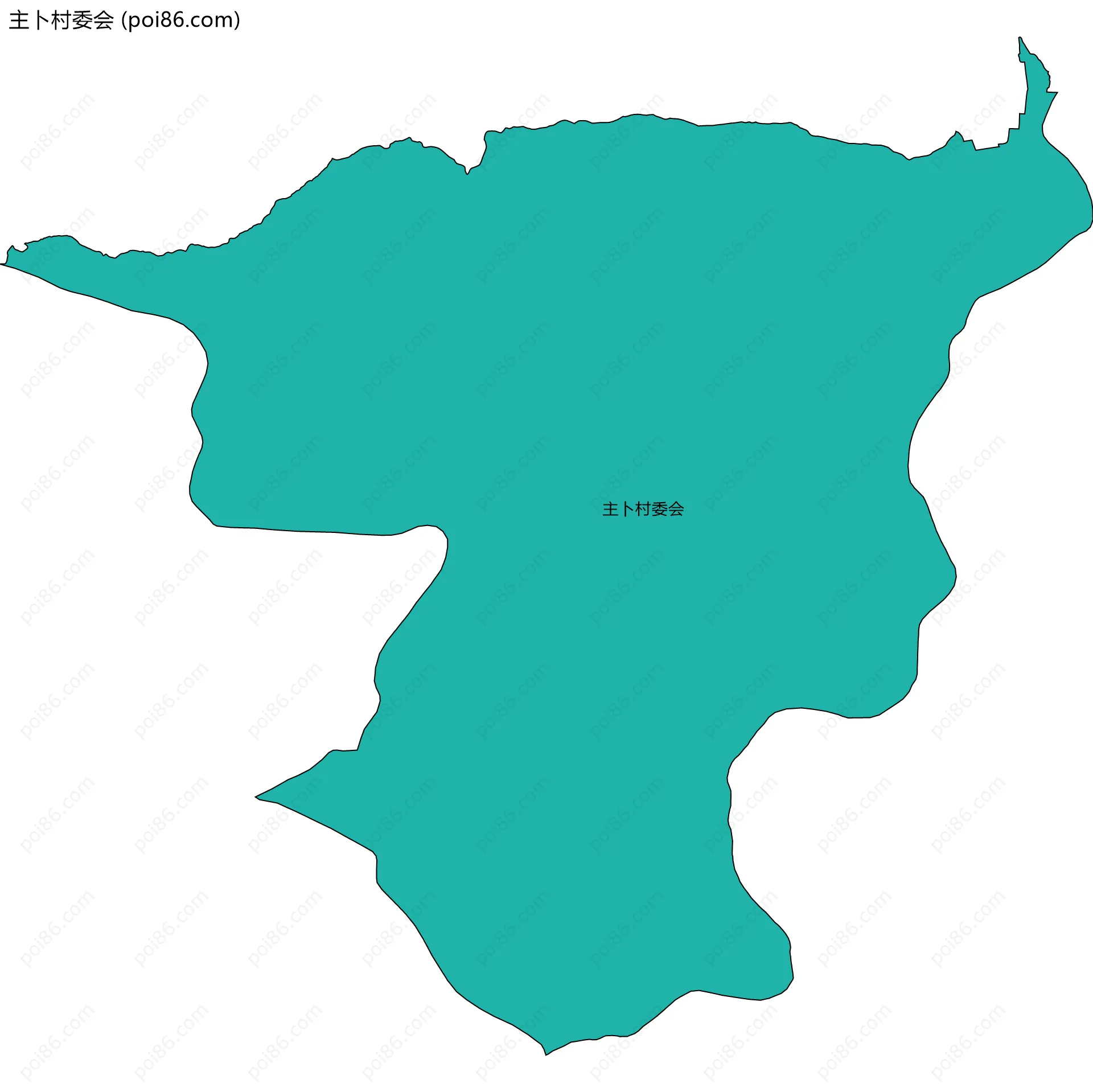 主卜村委会边界地图