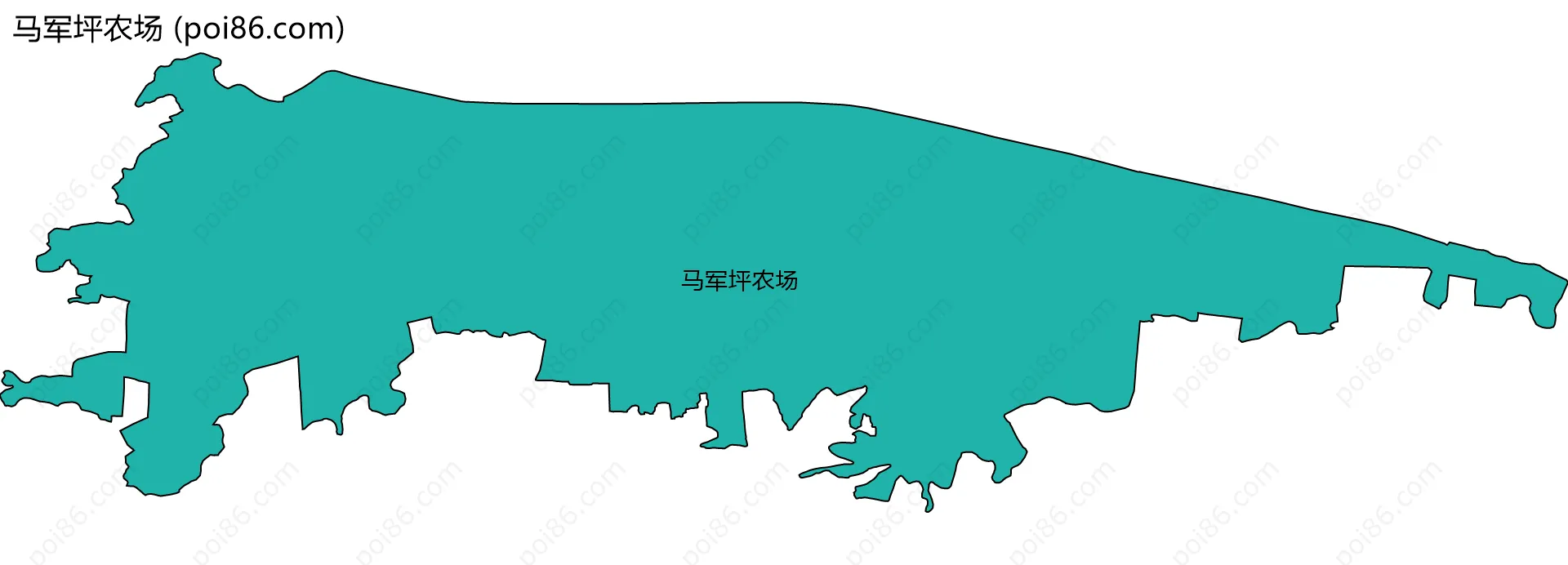 马军坪农场边界地图